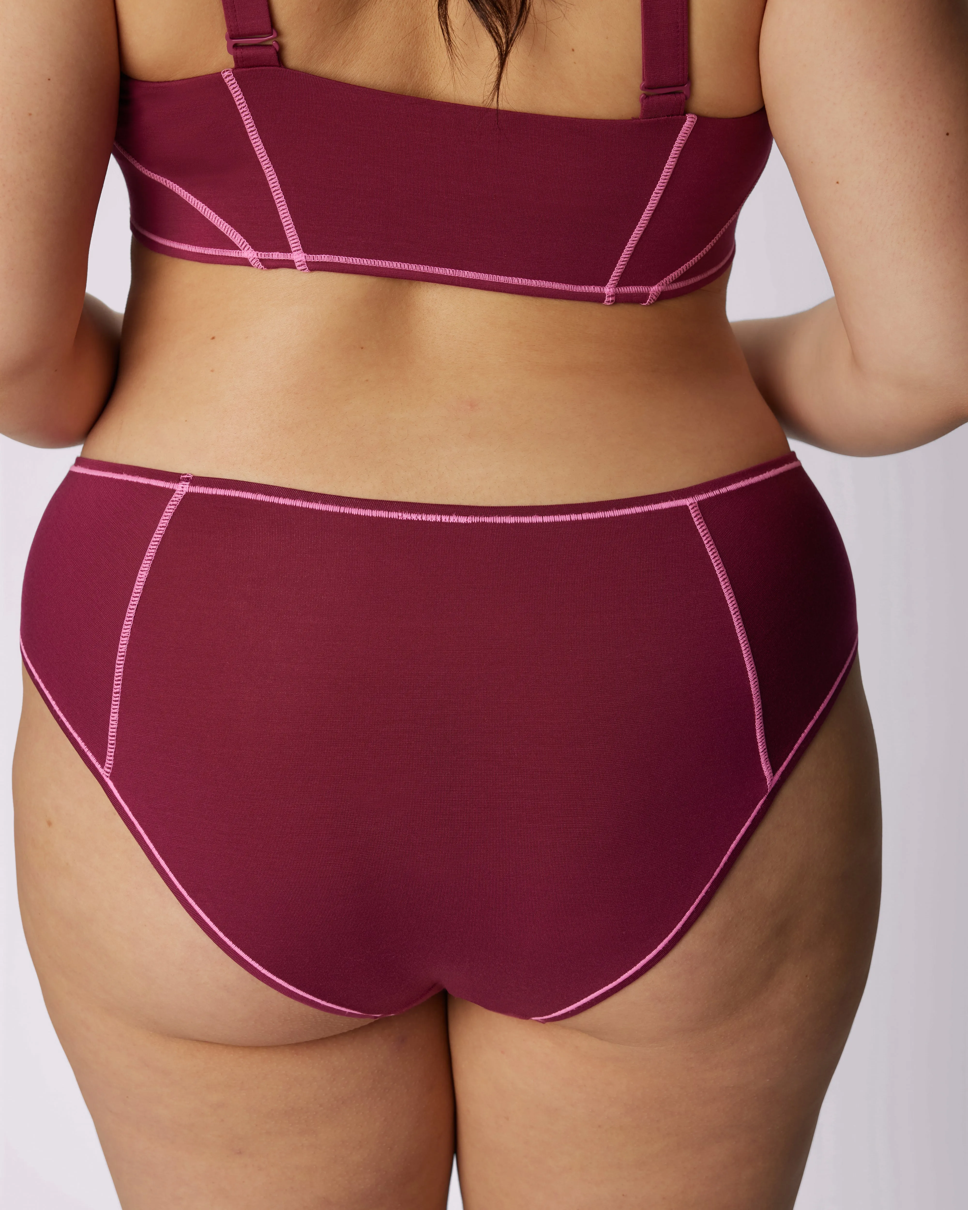 Vintage High Rise Brief | New:Cotton (Lambrusco Pop) sold by Parade product image thumbnail 5