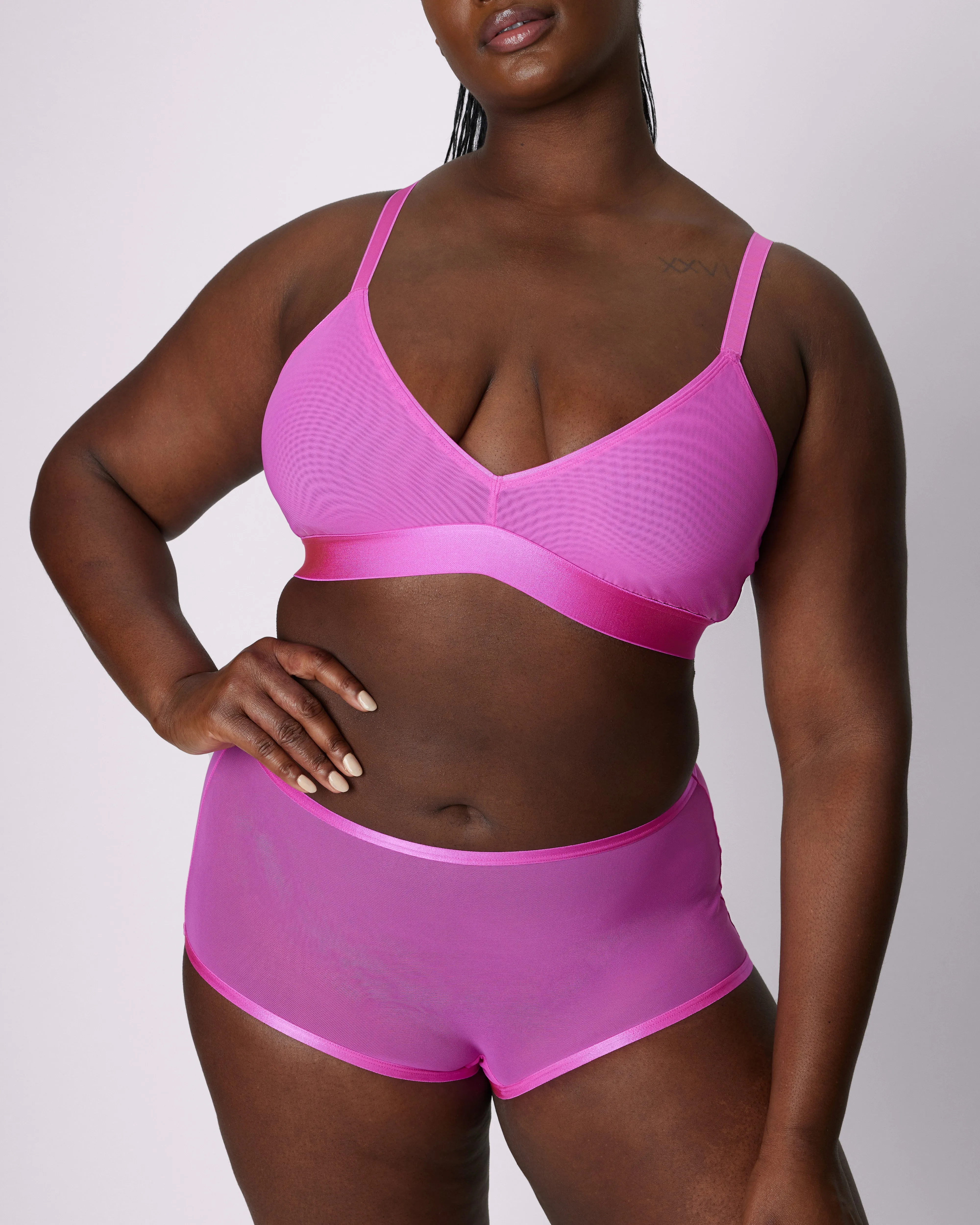 High Rise Boyshort | Silky Mesh | Archive (Valentine) sold by Parade product image thumbnail 2