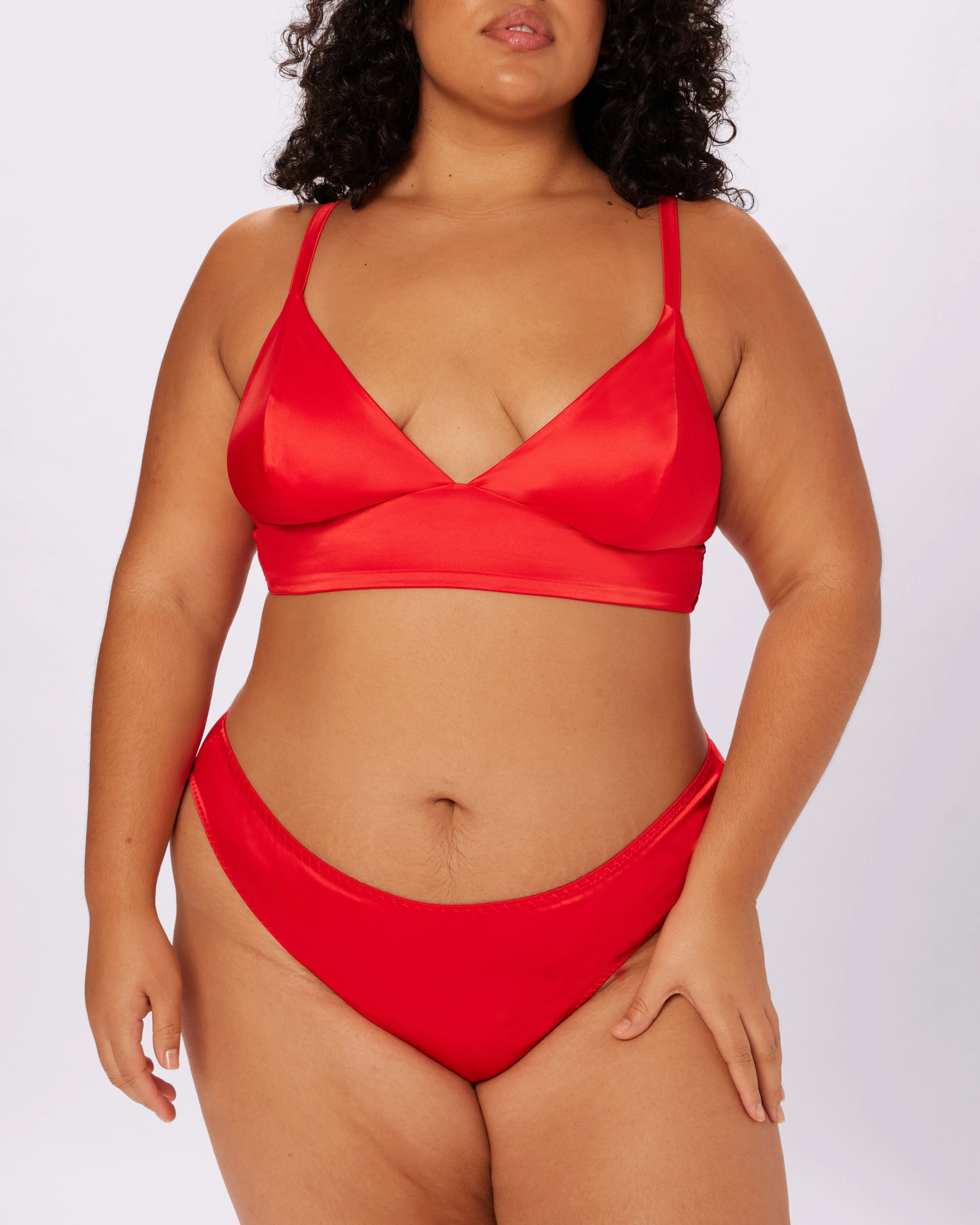 Satin Lace-up Cheeky | Plush Satin (Balloon) sold by Parade product image thumbnail 3