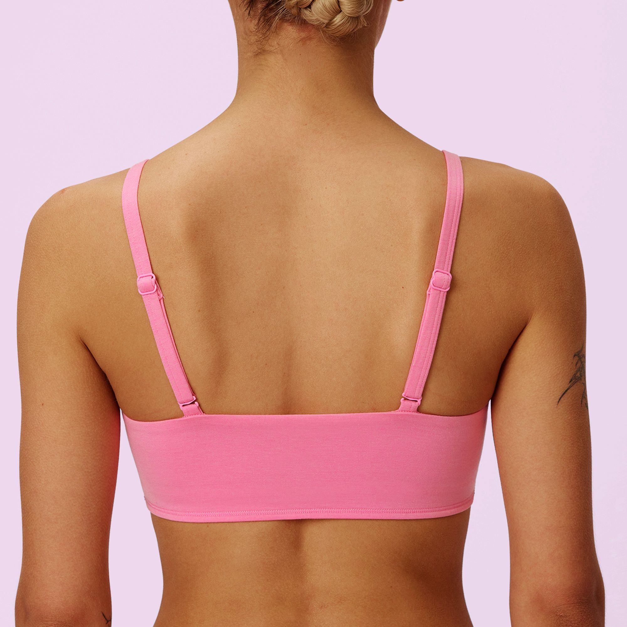 Vintage Soft Triangle Bralette | New:Cotton | Archive (Bubble Gum) sold by Parade product image thumbnail 4