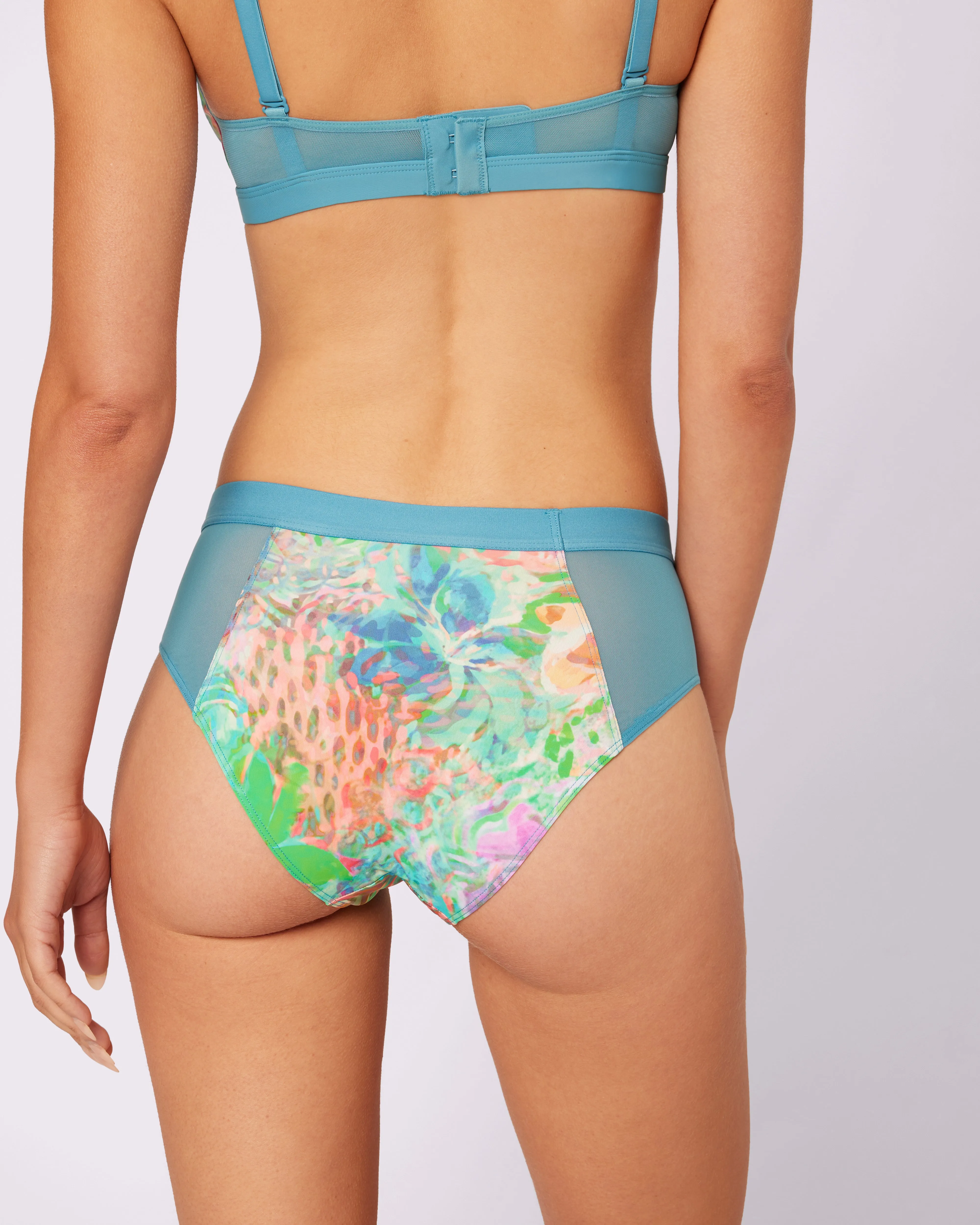Re:Play High Waisted Brief | Ultra-Soft Re:Play (Waterlilies) sold by Parade product image thumbnail 4