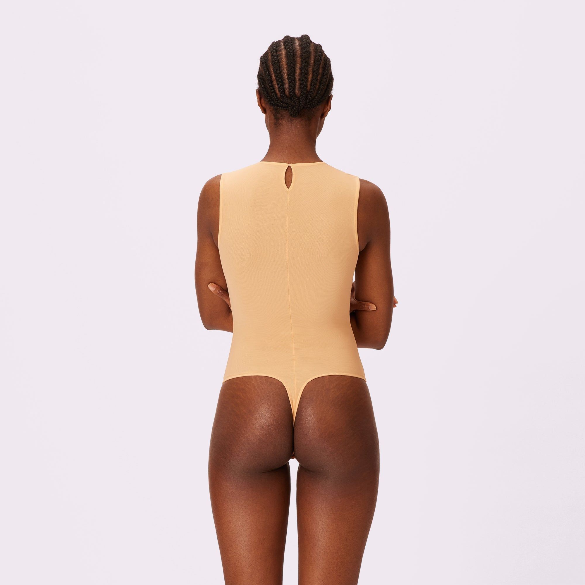M Luxe Sleeveless Bodysuit | Silky Mesh | Archive (Cinnamon Roll) sold by Parade product image thumbnail 2