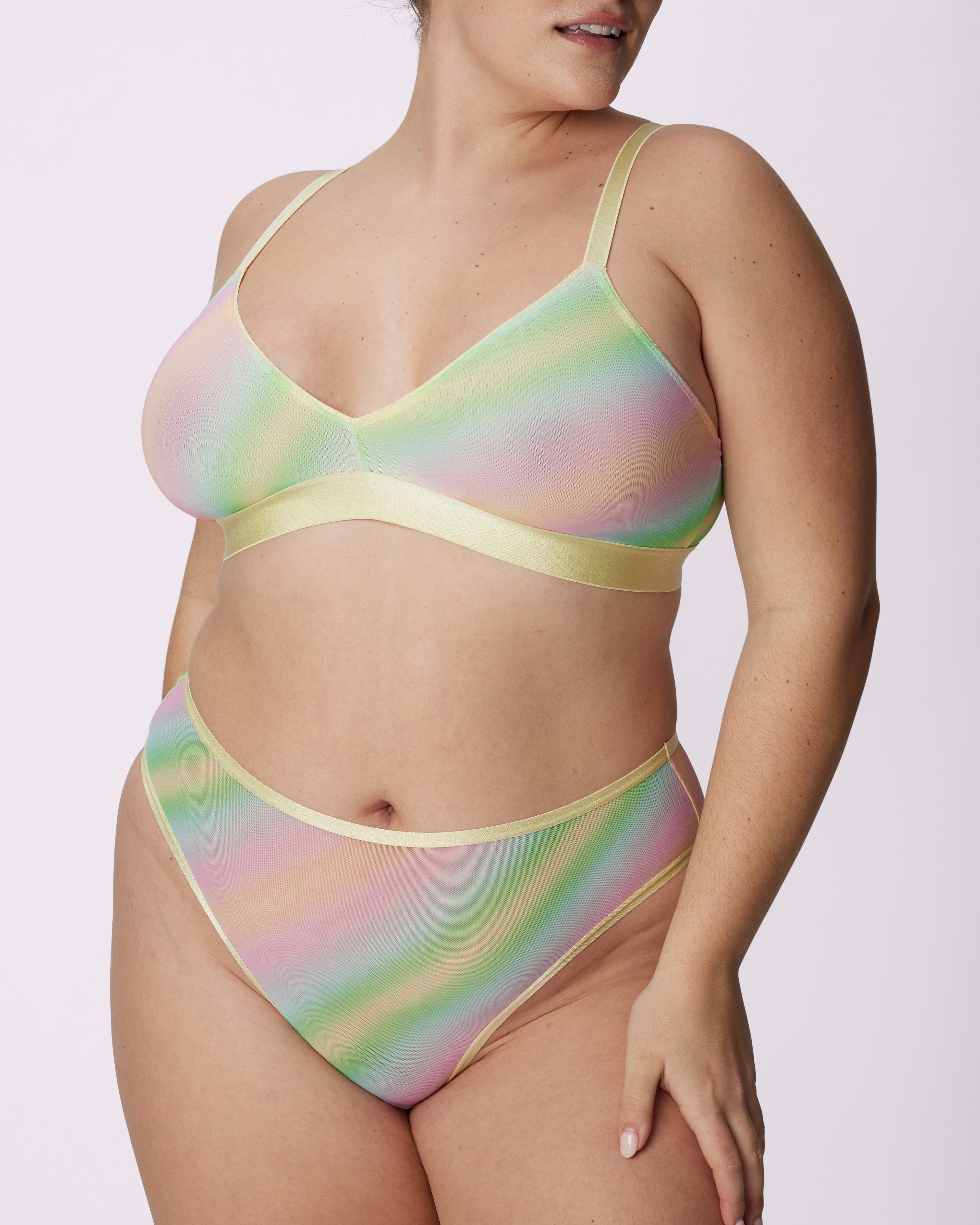 Triangle Bralette | Silky Mesh | Archive (Candy Gram) sold by Parade product image thumbnail 5