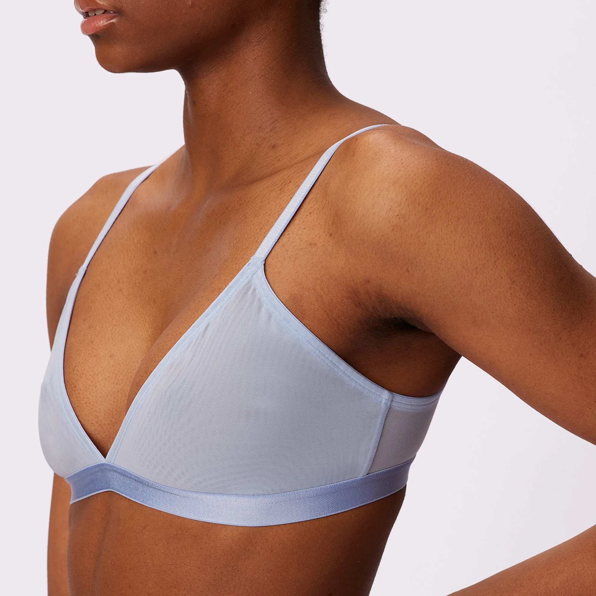 Triangle Bralette | Silky Mesh | Archive (Tide Pool) sold by Parade product image thumbnail 3