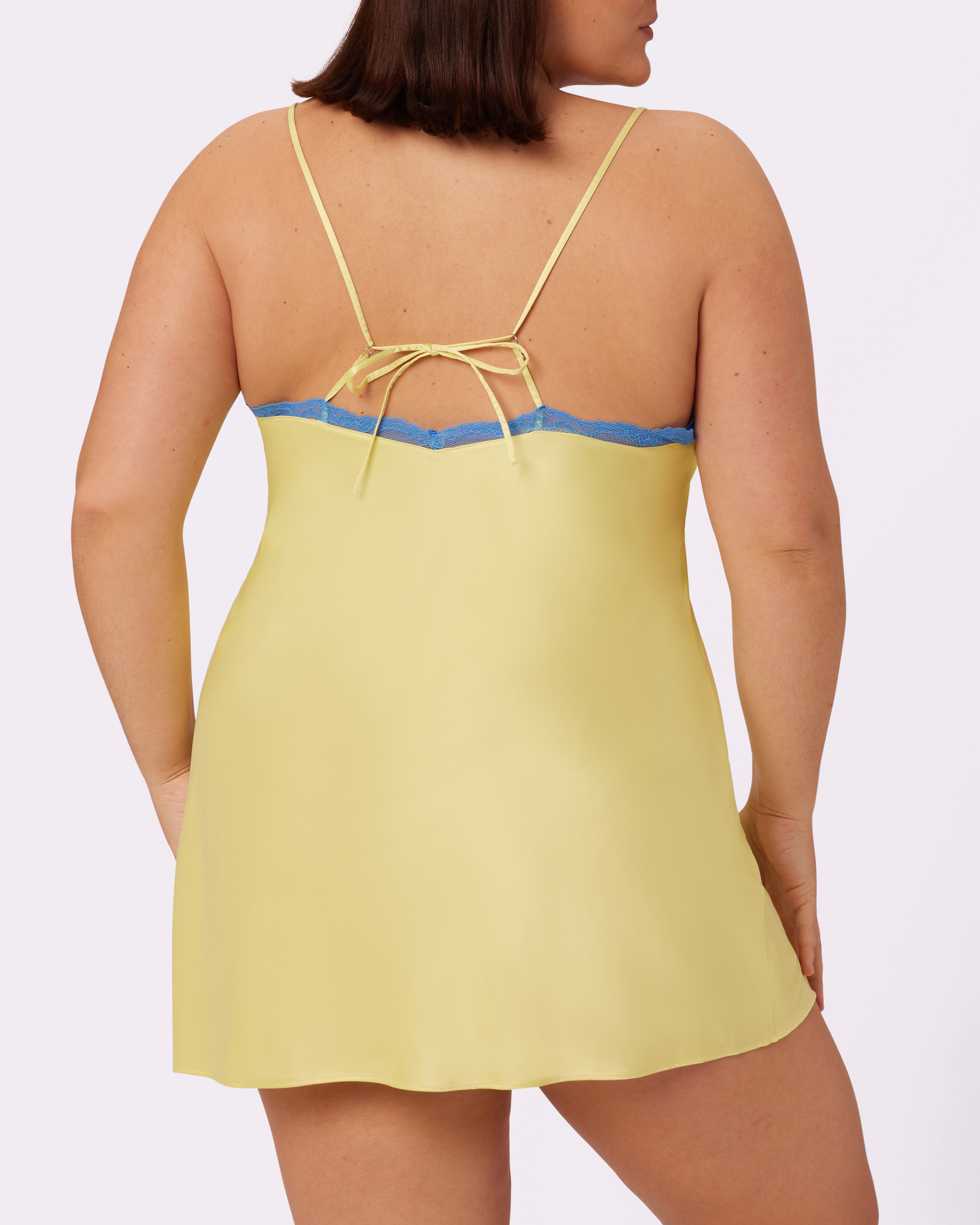 S Luxe Lace Slip Dress | Luxe Satin | Archive (Key Lime) sold by Parade product image thumbnail 3