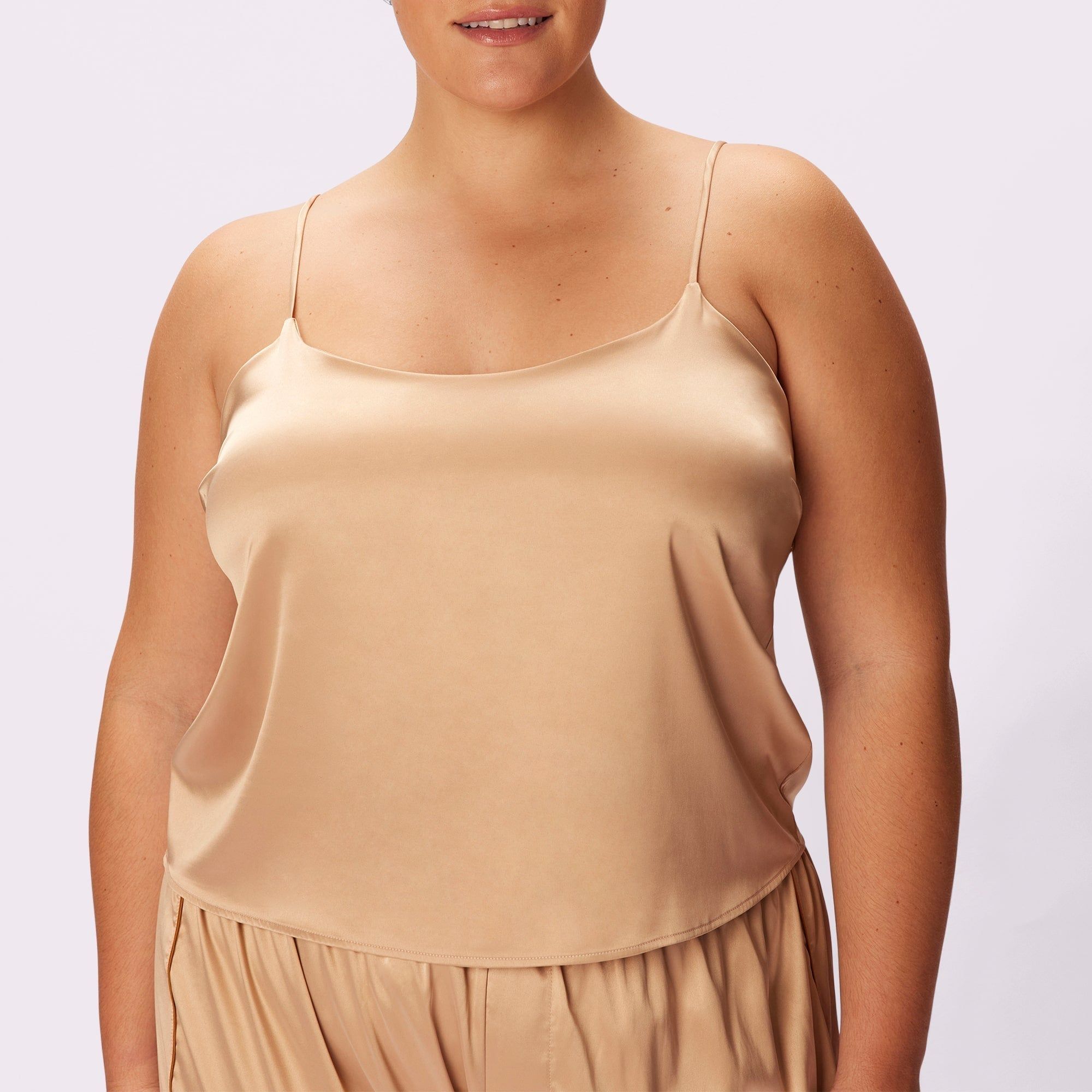 S Dream Scoop Cami | Luxe Satin | Archive (Toasted Almond) sold by Parade
