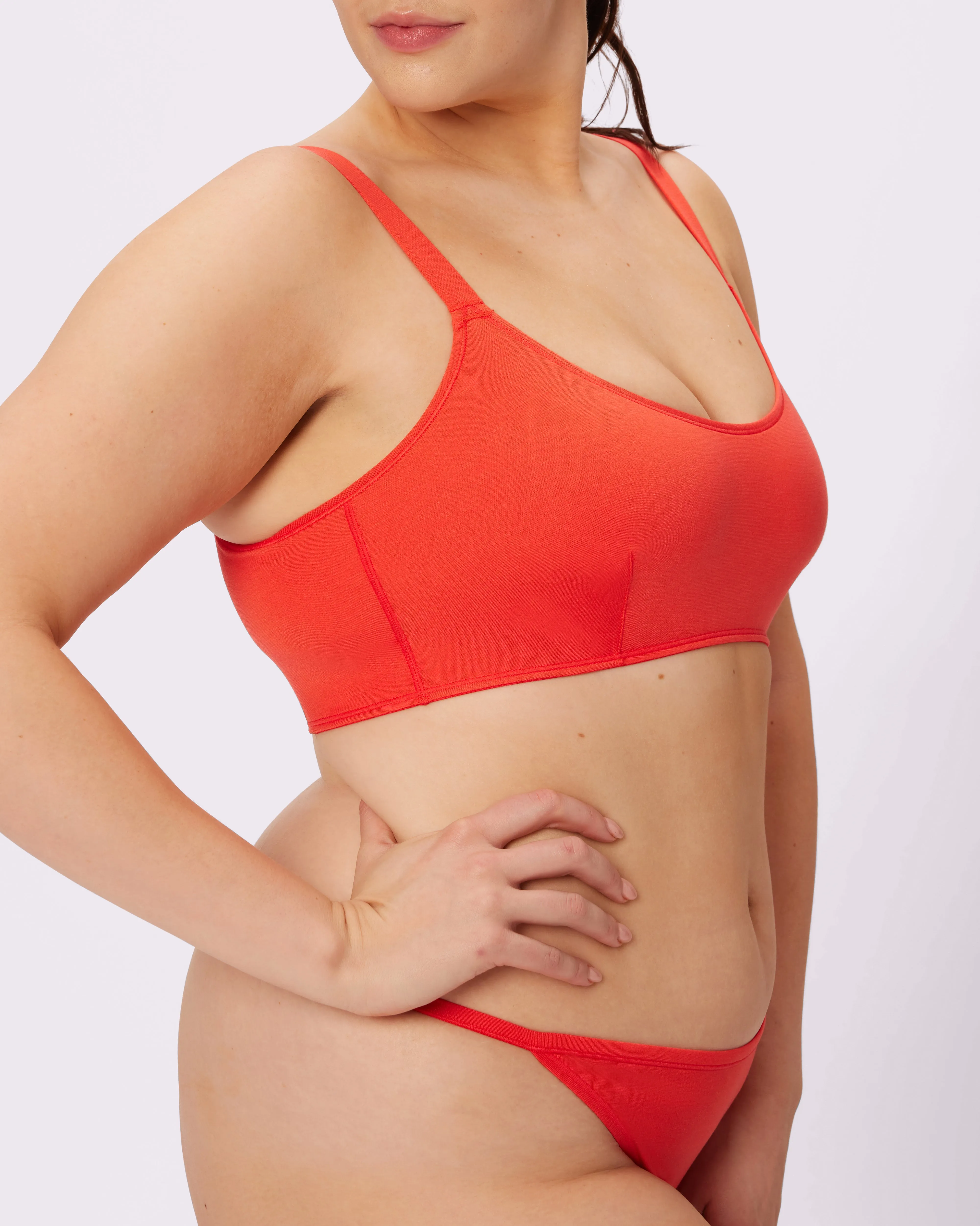 Vintage Soft Scoop Bralette | New:Cotton | Archive (Strawberry) sold by Parade product image thumbnail 3