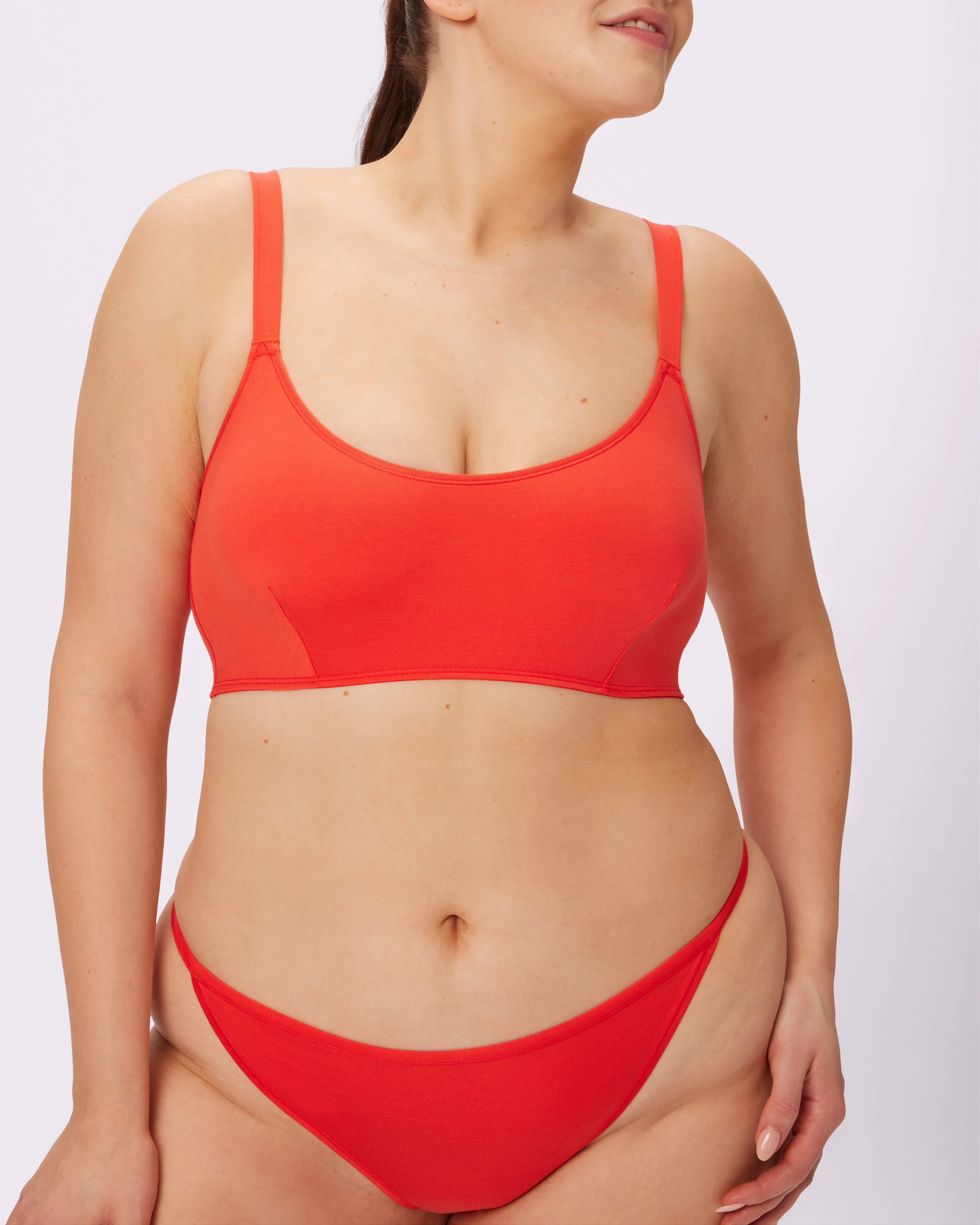 Vintage Soft Scoop Bralette | New:Cotton | Archive (Strawberry) sold by Parade