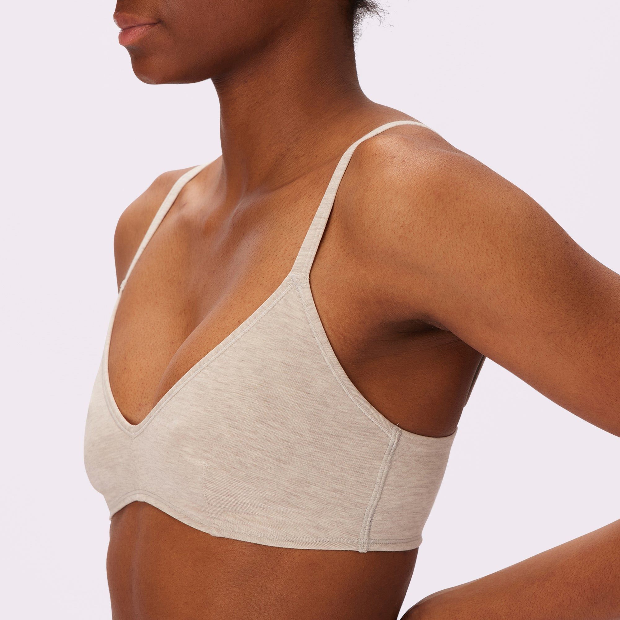 1+ Vintage Soft Triangle Bralette | New:Cotton | Archive (Plant Dye Gallnut) sold by Parade product image thumbnail 3