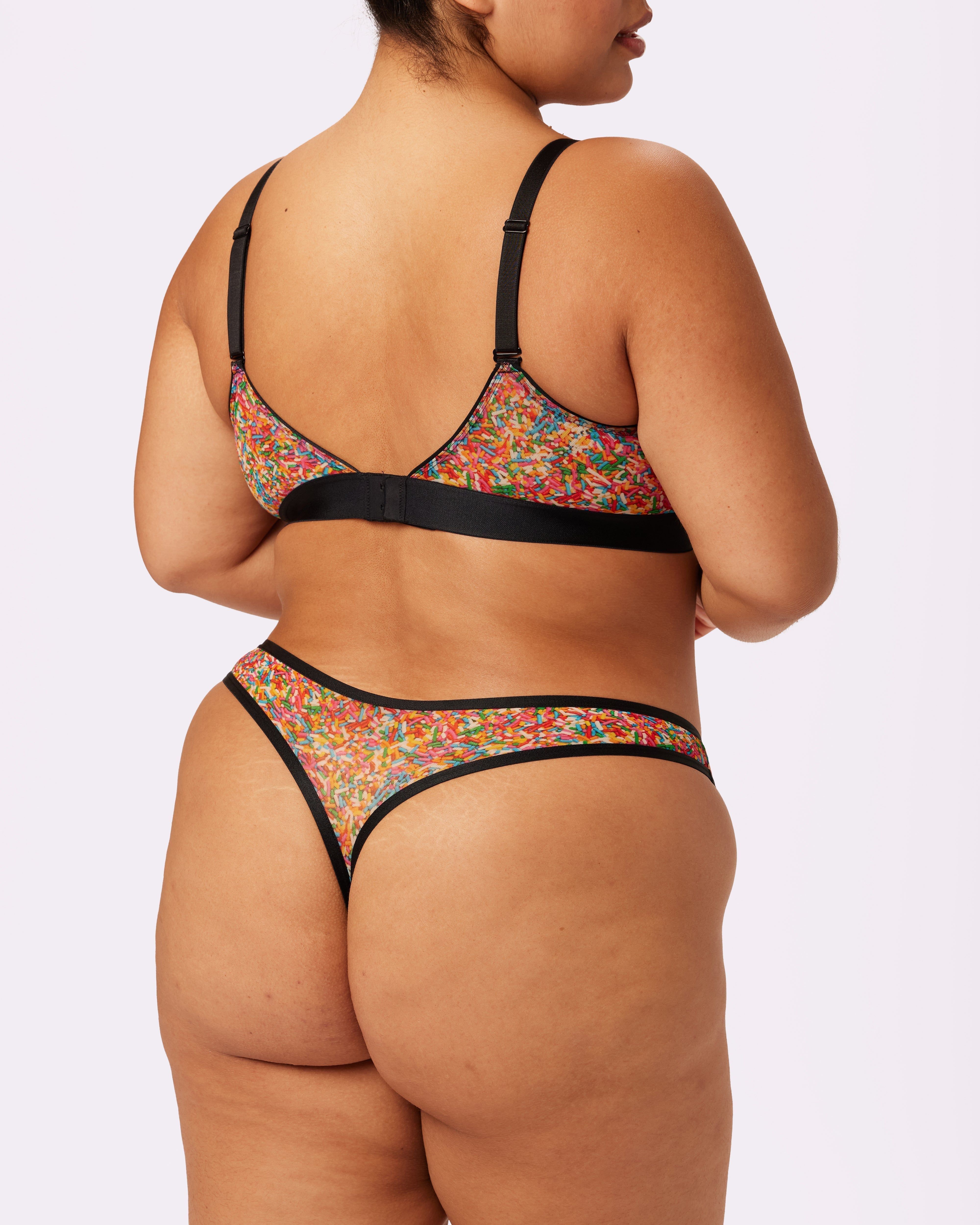 3XL High Cut Thong | Silky Mesh | Archive (Sprinkles) sold by Parade