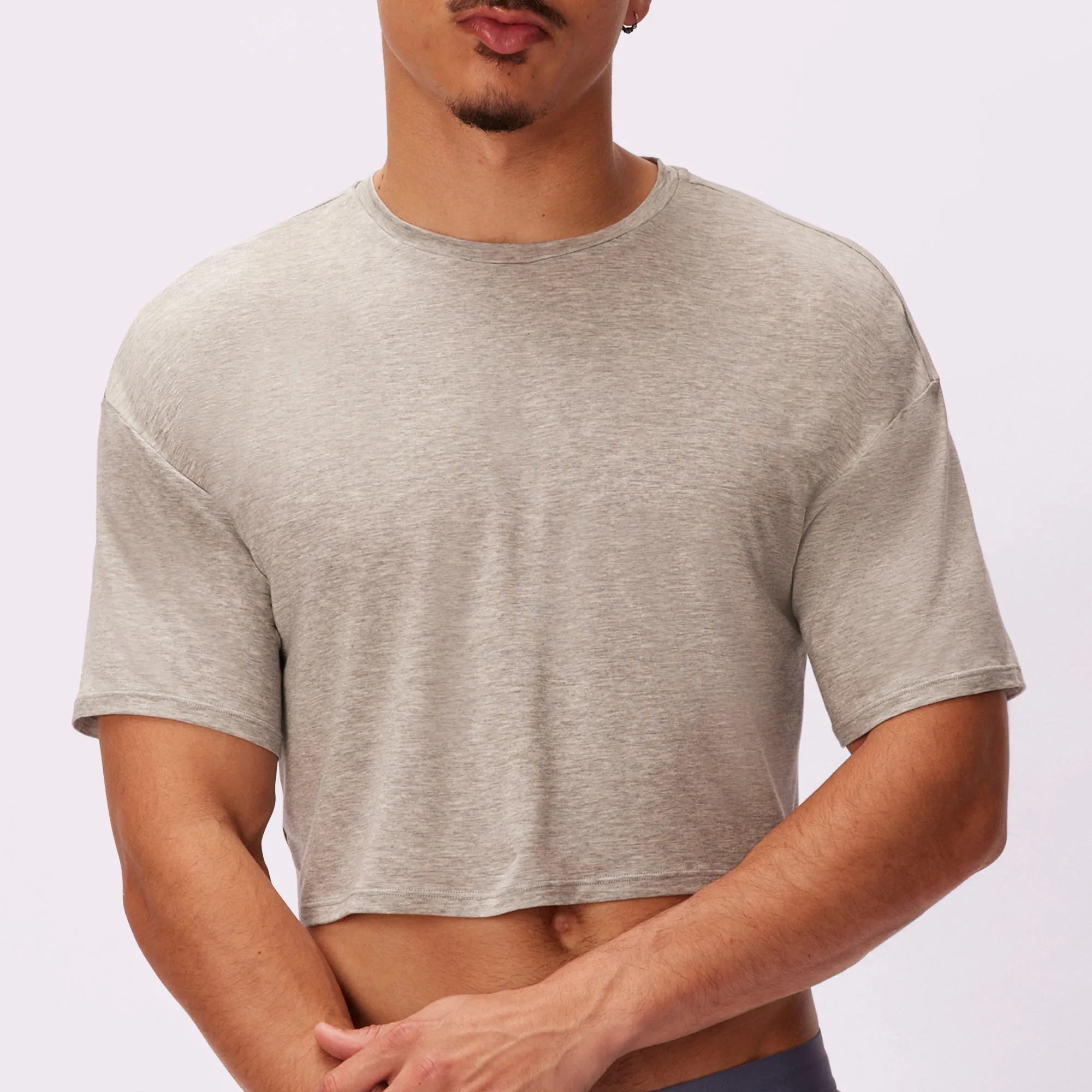 Breezy Crop Tee | New:Cotton | Archive ( Graphite) sold by Parade product image thumbnail 2