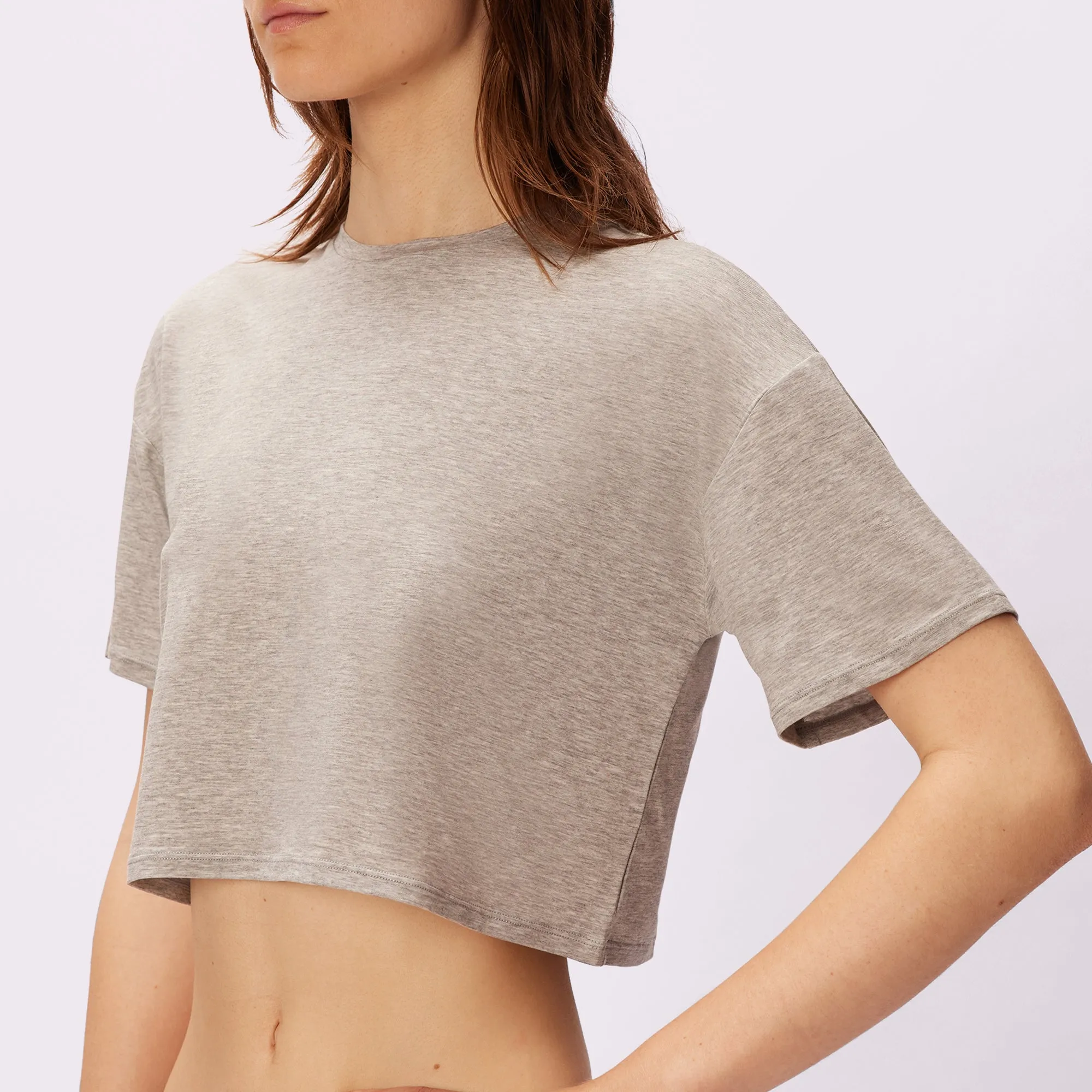 Breezy Crop Tee | New:Cotton | Archive ( Graphite) sold by Parade product image thumbnail 4