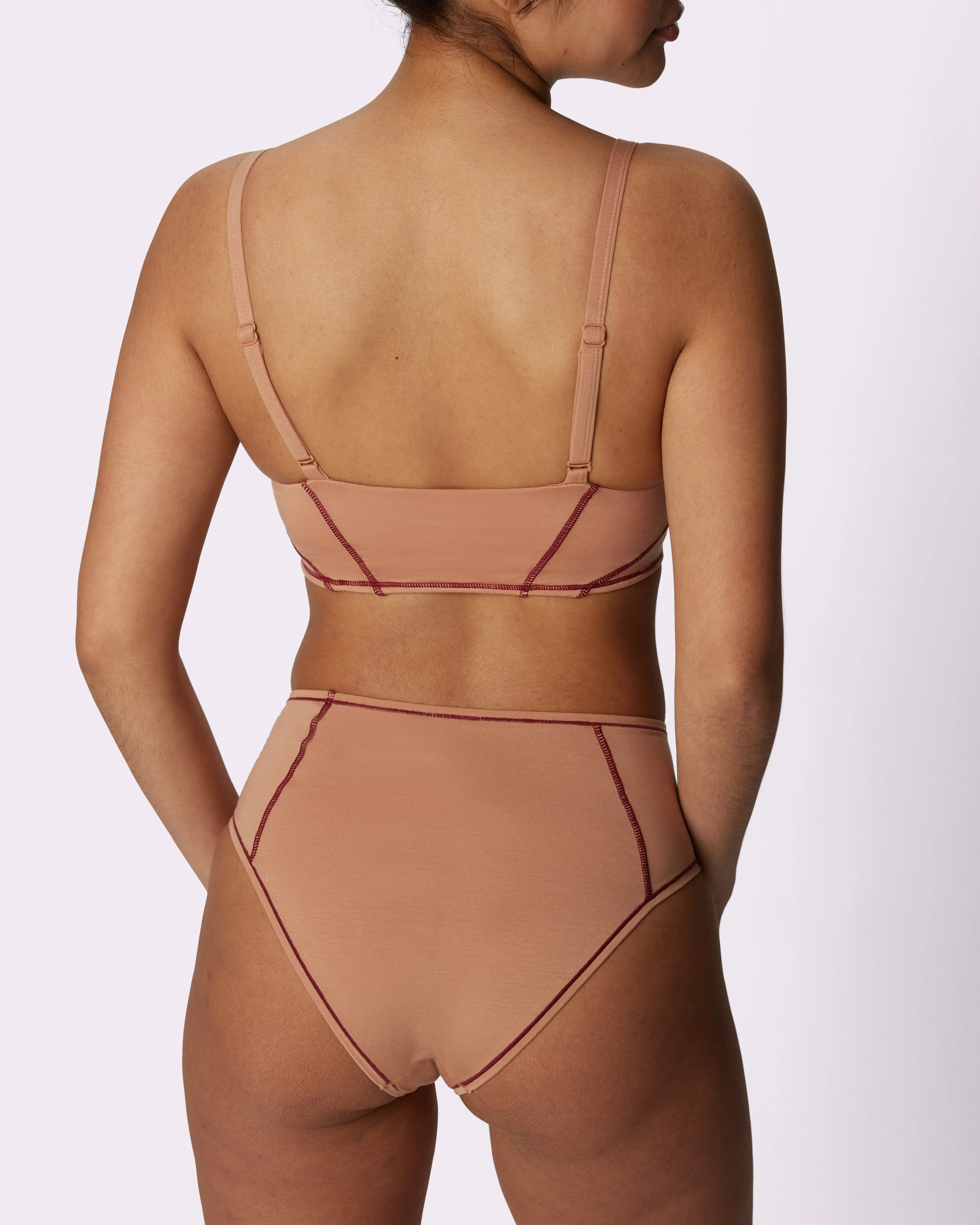 Vintage Soft Triangle Bralette | New:Cotton | Archive (Peach Fuzz Pop) sold by Parade product image thumbnail 2