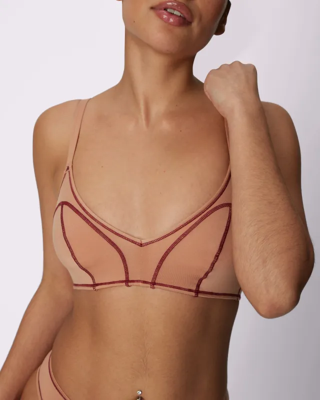 Vintage Soft Triangle Bralette | New:Cotton | Archive (Peach Fuzz Pop) sold by Parade