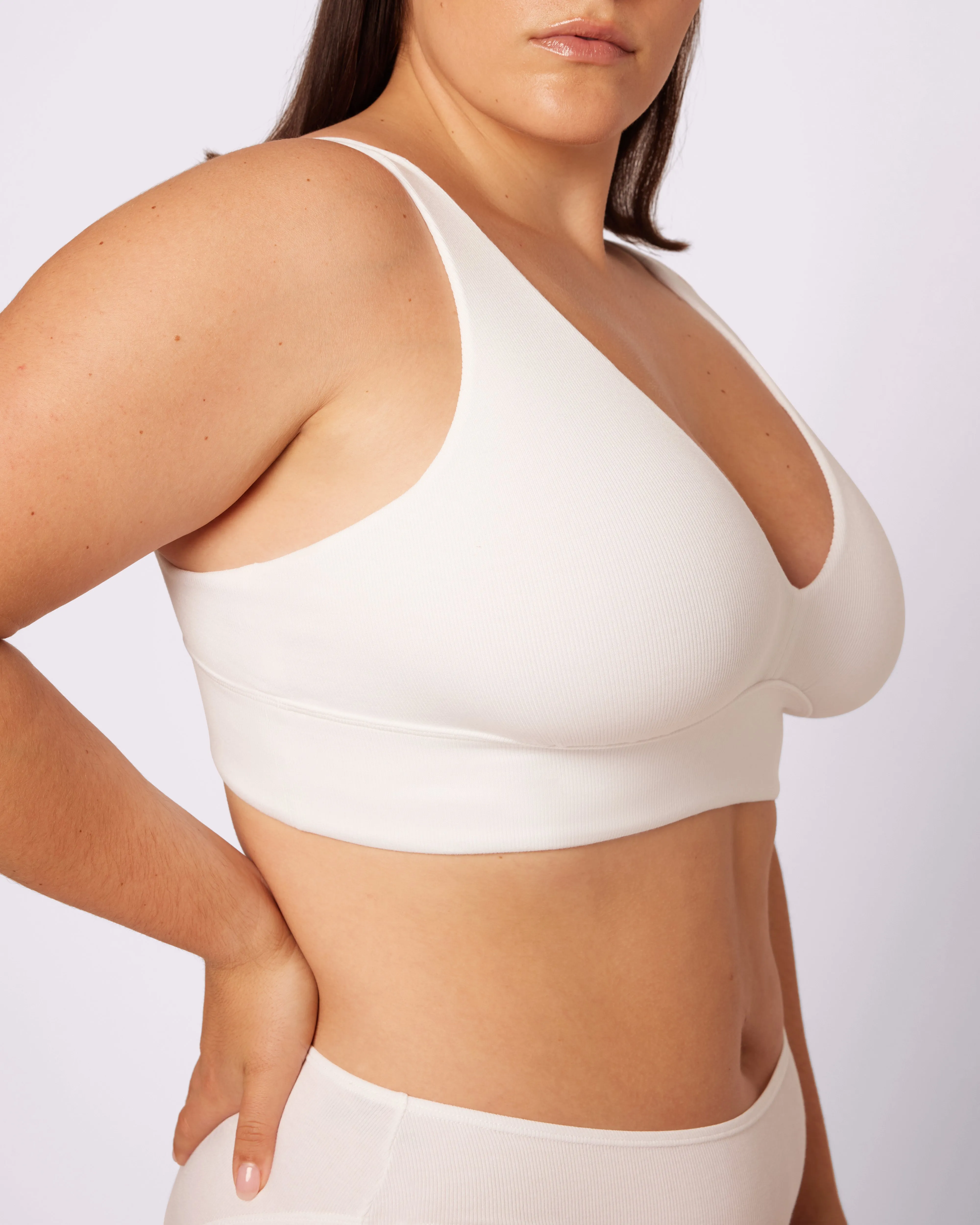 Lush Sculpt Plunge Longline Bralette | Lush Rib (Glacier) sold by Parade product image thumbnail 2