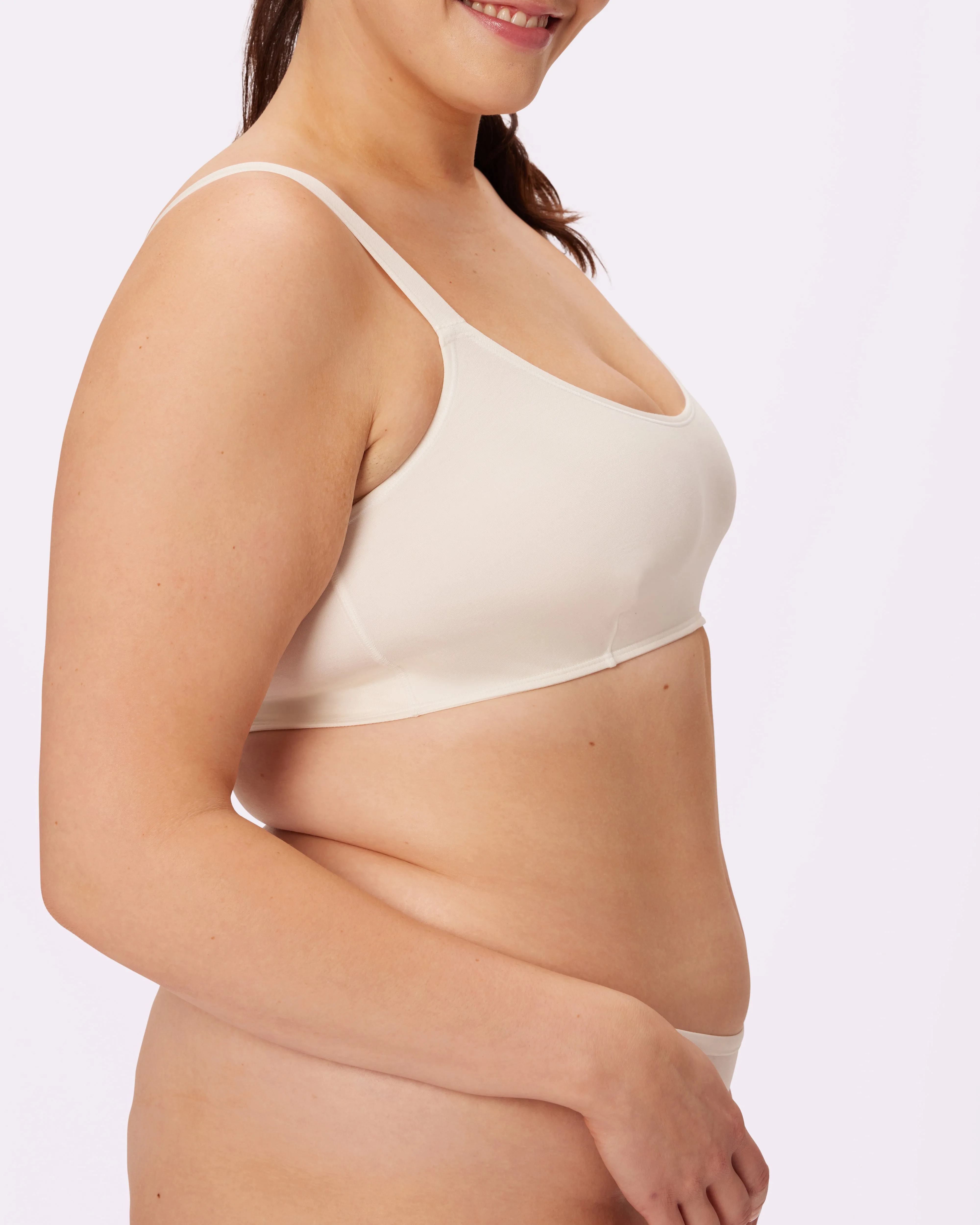 Vintage Soft Scoop Bralette | New:Cotton (Cloud) sold by Parade product image thumbnail 3