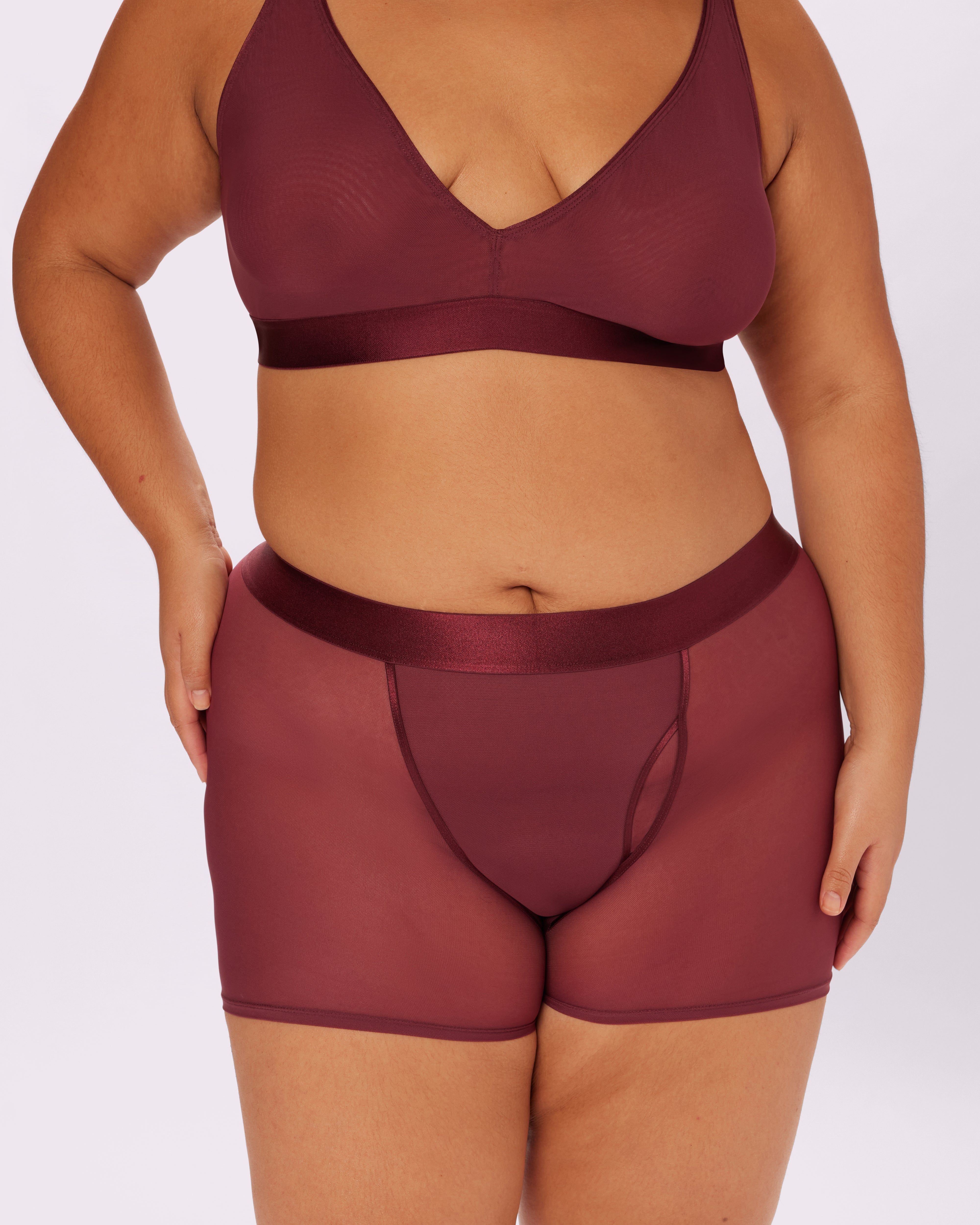 Sheer Comfort Boxer Brief | Silky Mesh (Blackberry) sold by Parade product image thumbnail 4