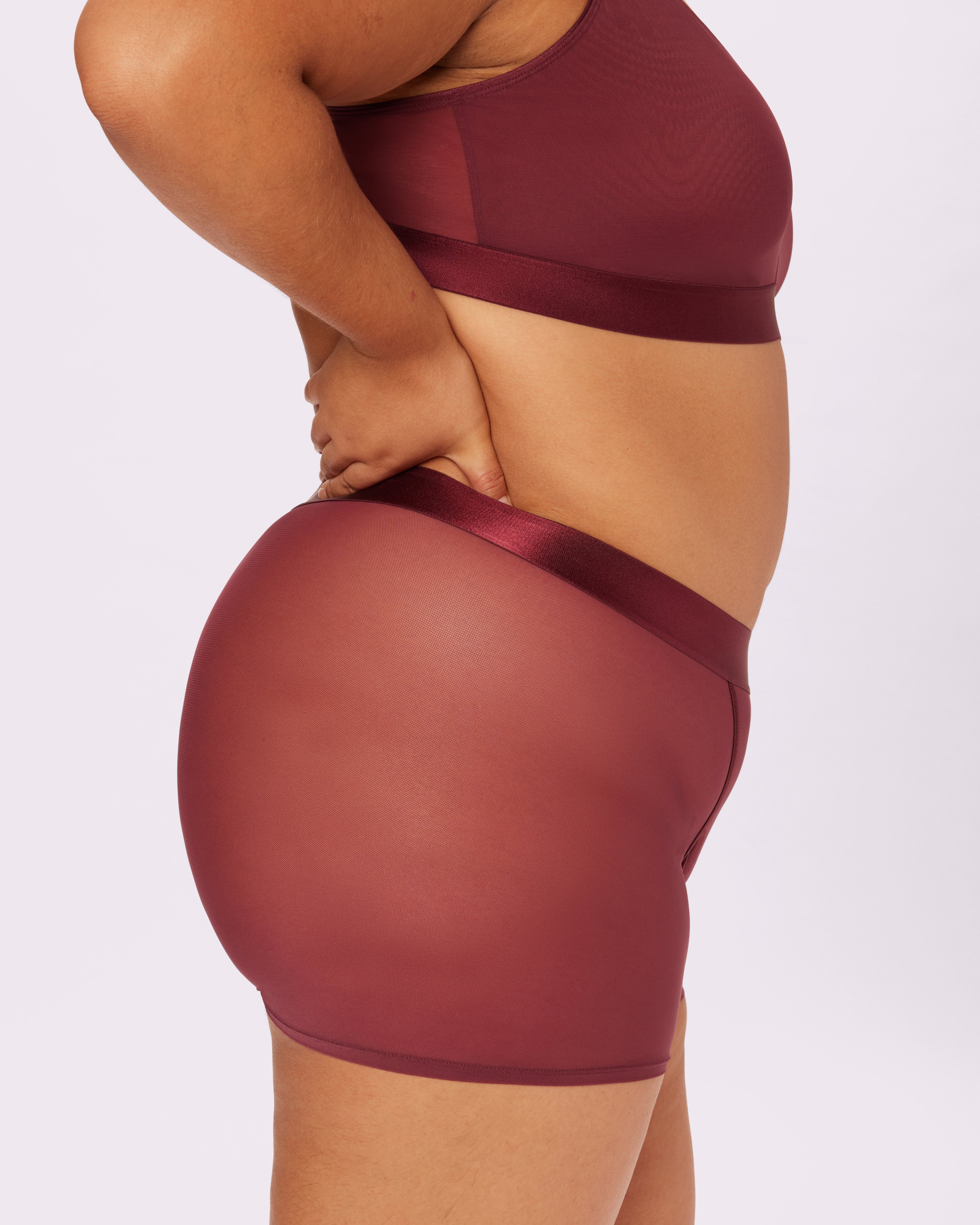 Sheer Comfort Boxer Brief | Silky Mesh (Blackberry) sold by Parade product image thumbnail 5