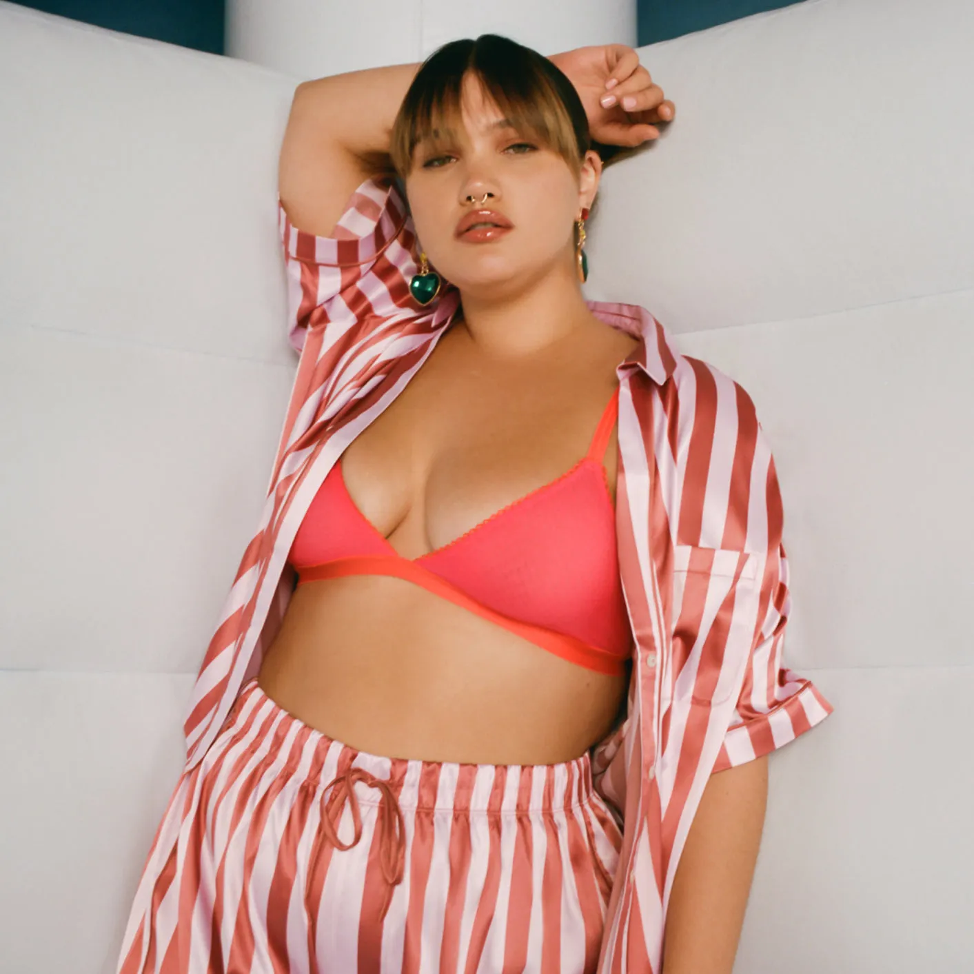 Flirty Lace Touch Triangle Bralette | Silky Mesh | Archive (Picante) sold by Parade