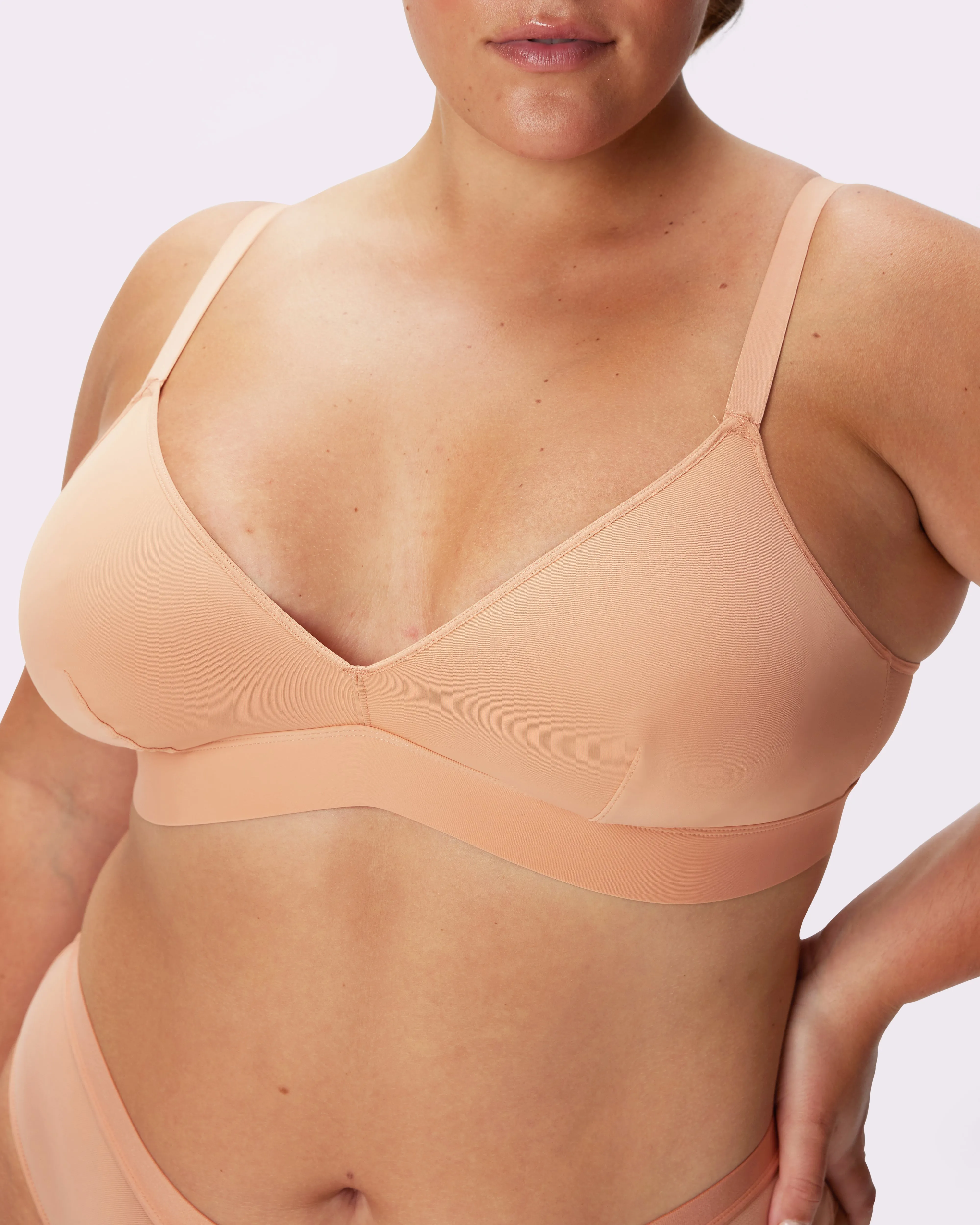 Re:Play Triangle Bralette | Ultra-Soft Re:Play | Archive (Peach Fuzz) sold by Parade product image thumbnail 2