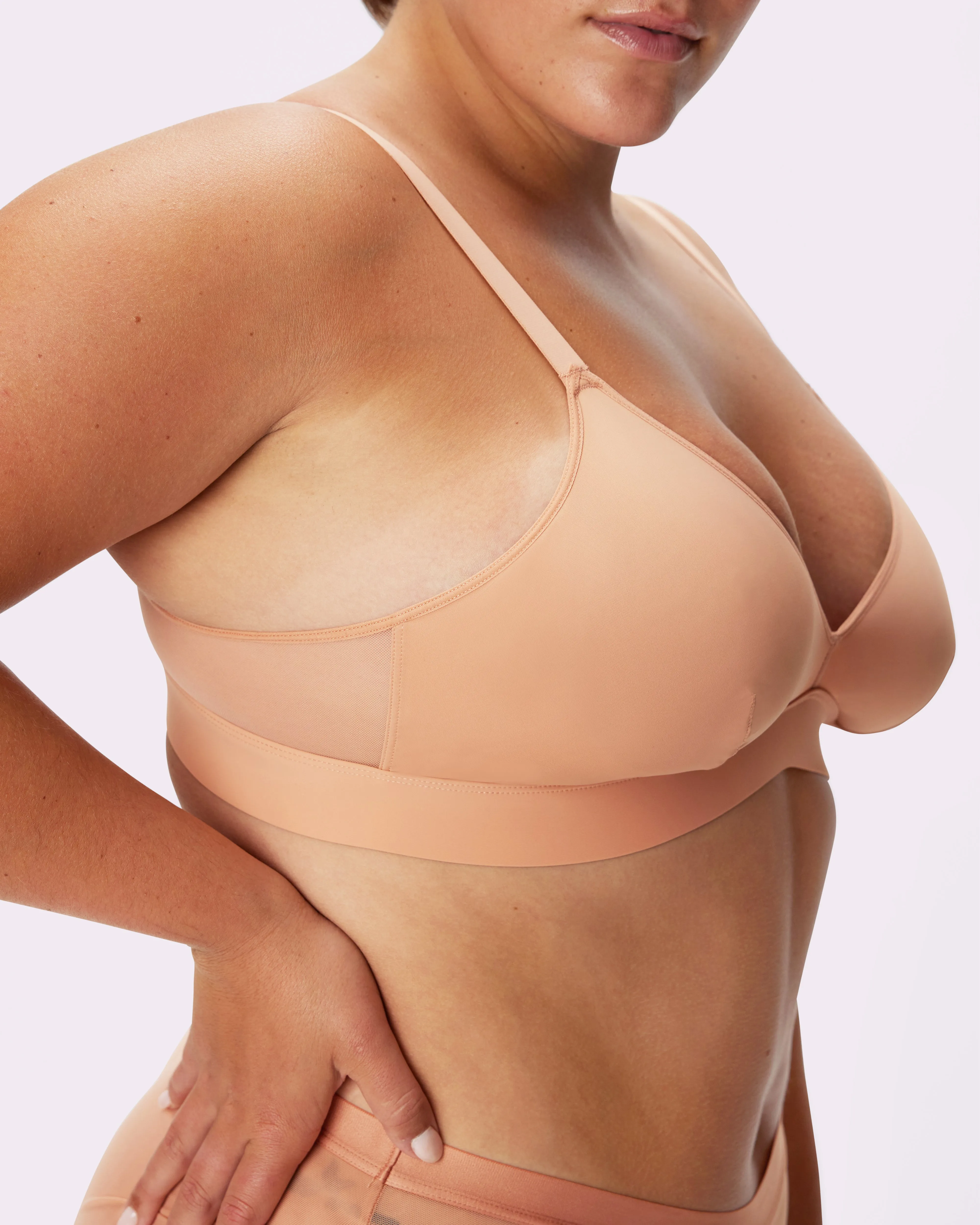 Re:Play Triangle Bralette | Ultra-Soft Re:Play | Archive (Peach Fuzz) sold by Parade product image thumbnail 4