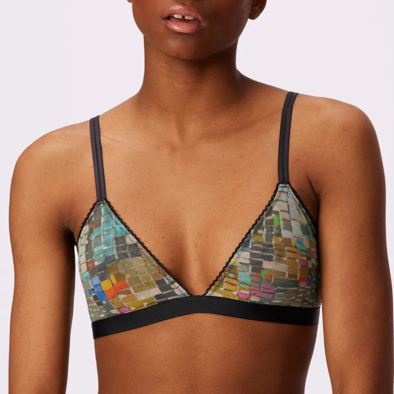 1+ Flirty Lace Touch Triangle Bralette | Silky Mesh | Archive (Disco) sold by Parade