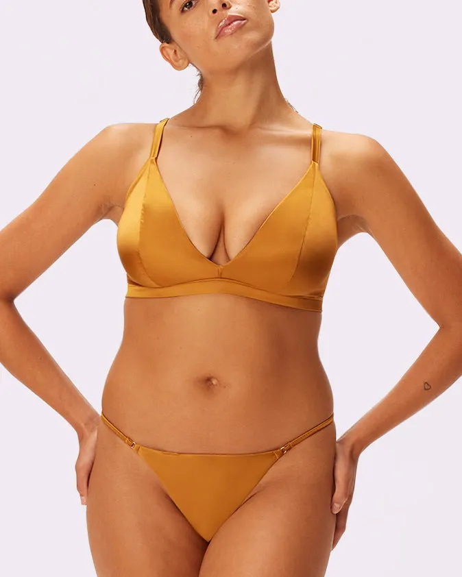 Satin Shine Thong | Glow Satin | Archive (Burnt Gold) sold by Parade product image thumbnail 2