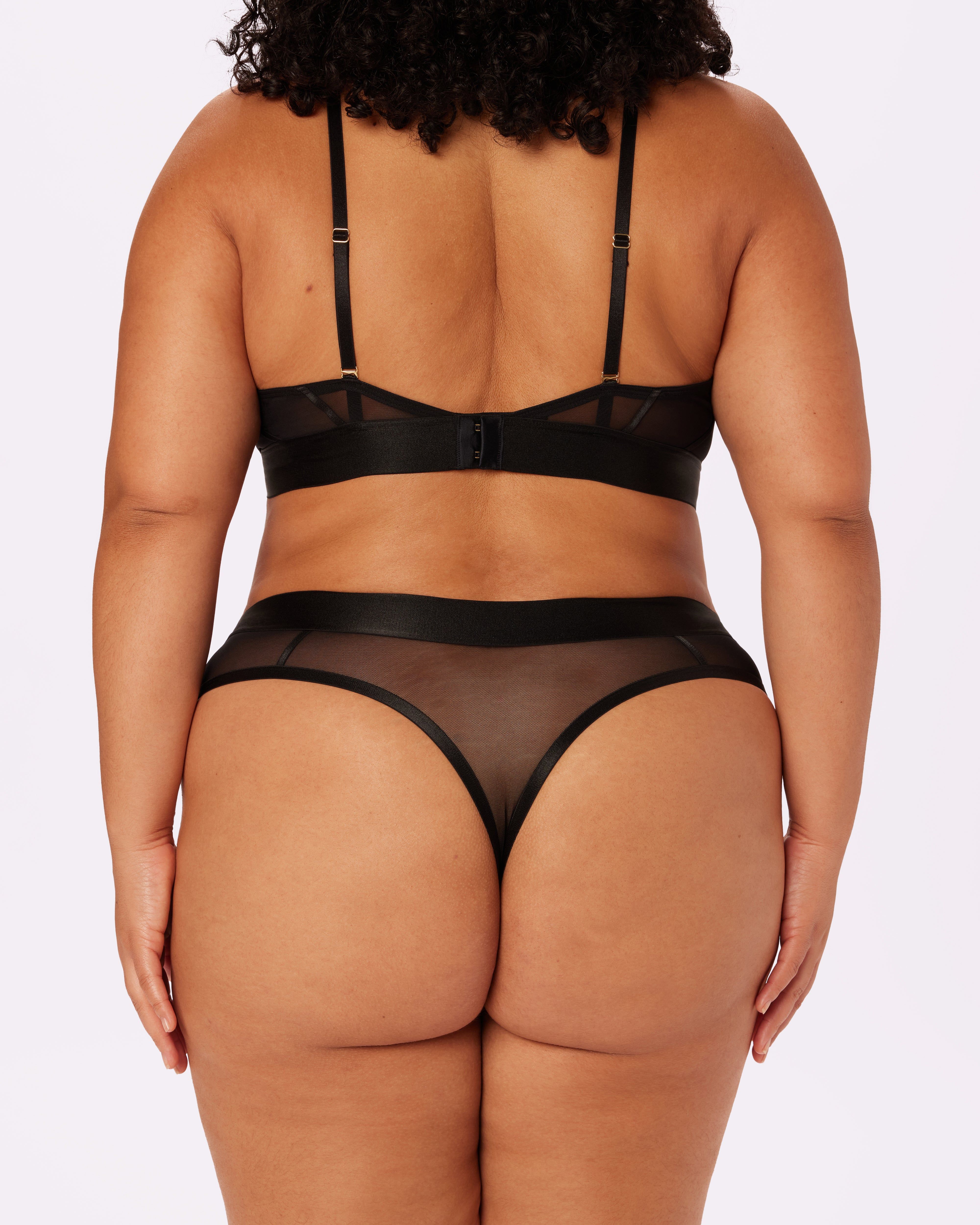 Sheer Sculpt Pop High Cut Thong | Silky Mesh (Eightball) sold by Parade product image thumbnail 4