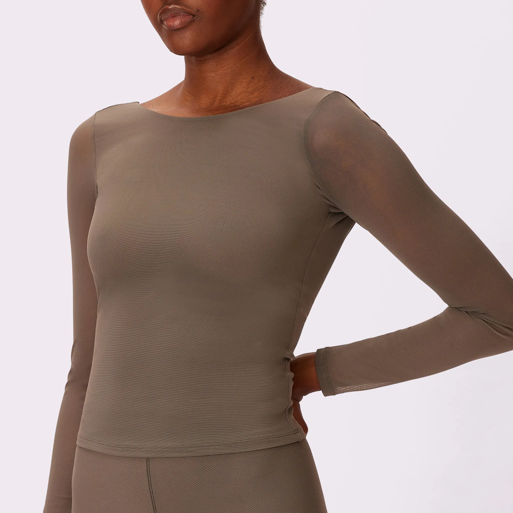 Silky Mesh Sculpting Long Sleeve | Silky Mesh | Archive (Smokescreen) sold by Parade product image thumbnail 2