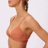 Flirty Lace Touch Triangle Bralette | Silky Mesh | Archive (Gingersnap) sold by Parade
