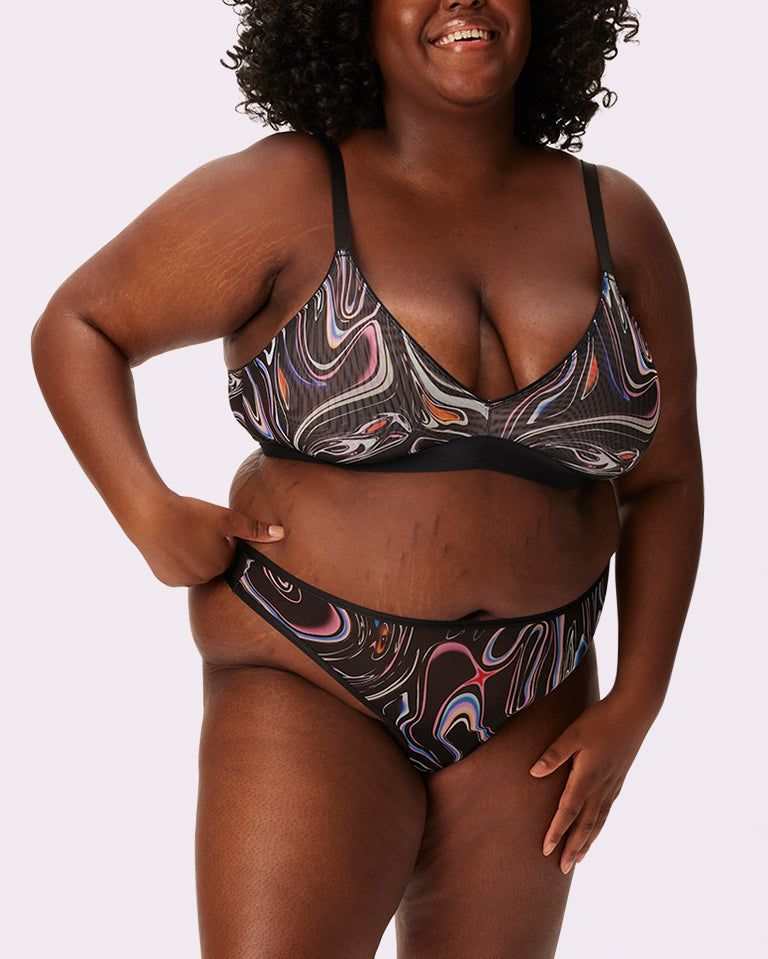 3XL High Cut Thong | Silky Mesh | Archive (Space Drip) sold by Parade product image thumbnail 4