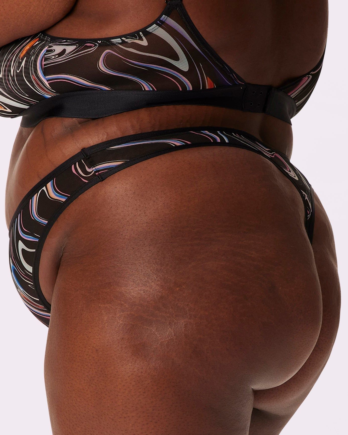 3XL High Cut Thong | Silky Mesh | Archive (Space Drip) sold by Parade product image thumbnail 2