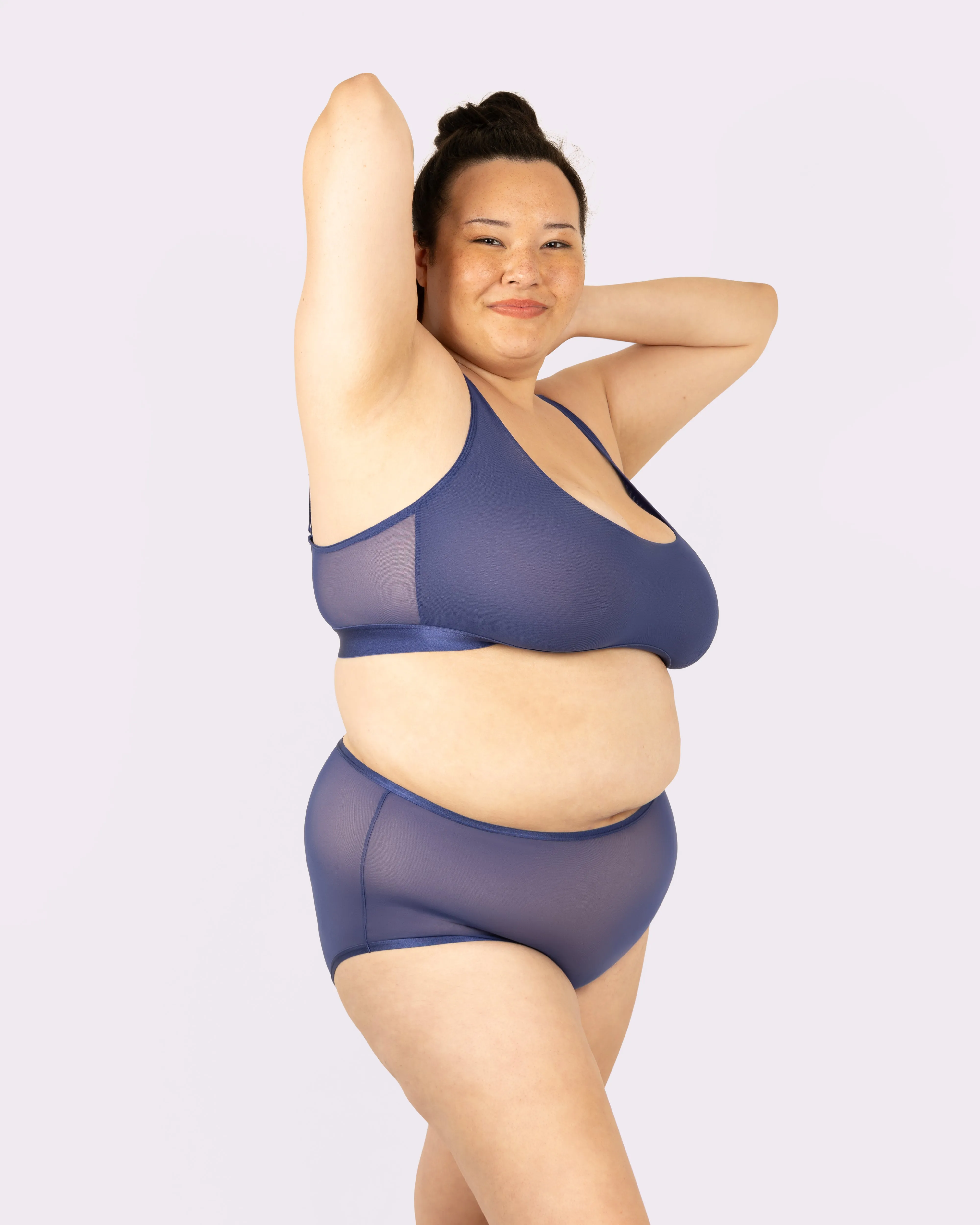 Luxe Mesh Scoop Bralette | Silky Mesh | Archive (Dolphin) sold by Parade product image thumbnail 5