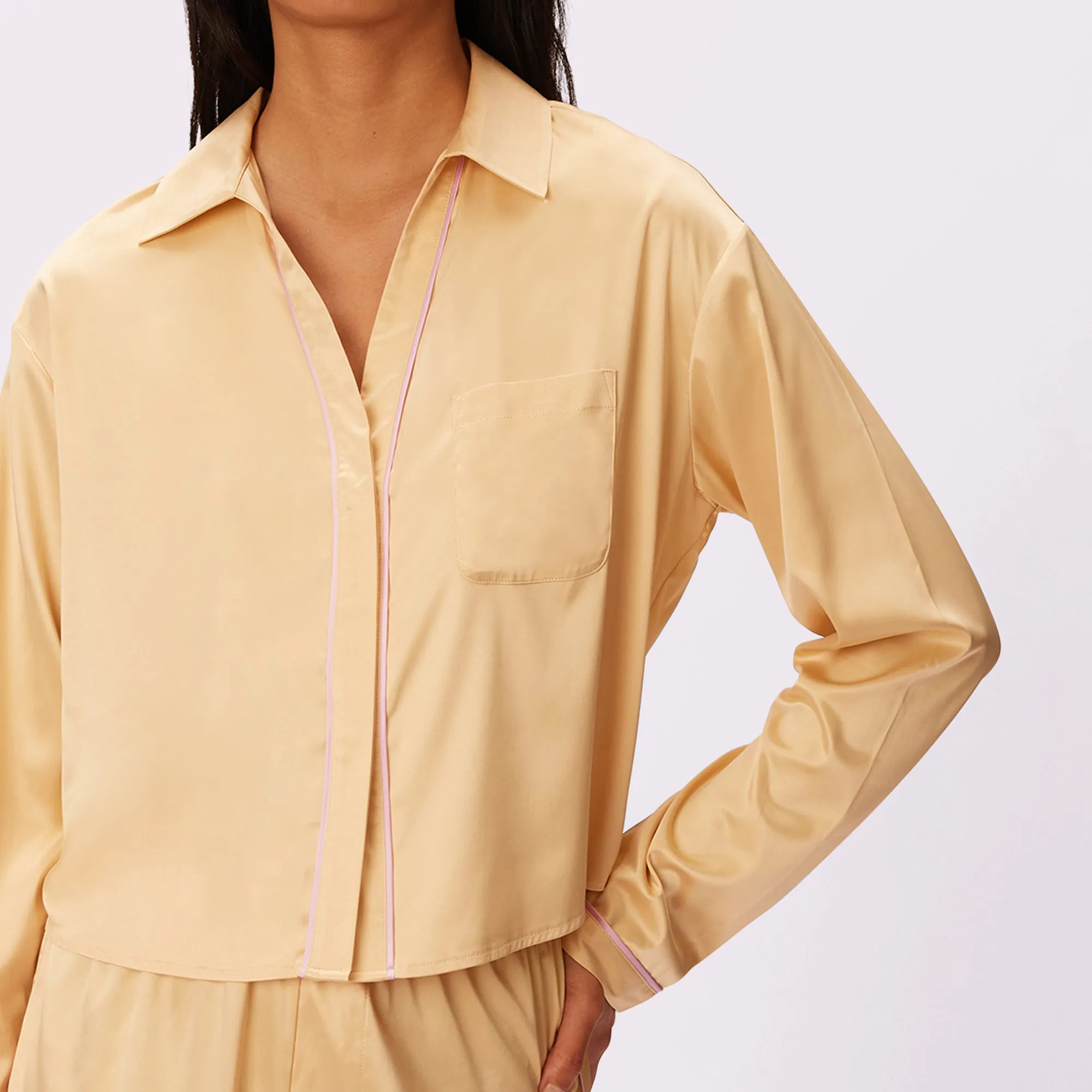 Dream Longsleeve Button Up | Luxe Satin | Archive (Bubbly) sold by Parade product image thumbnail 3