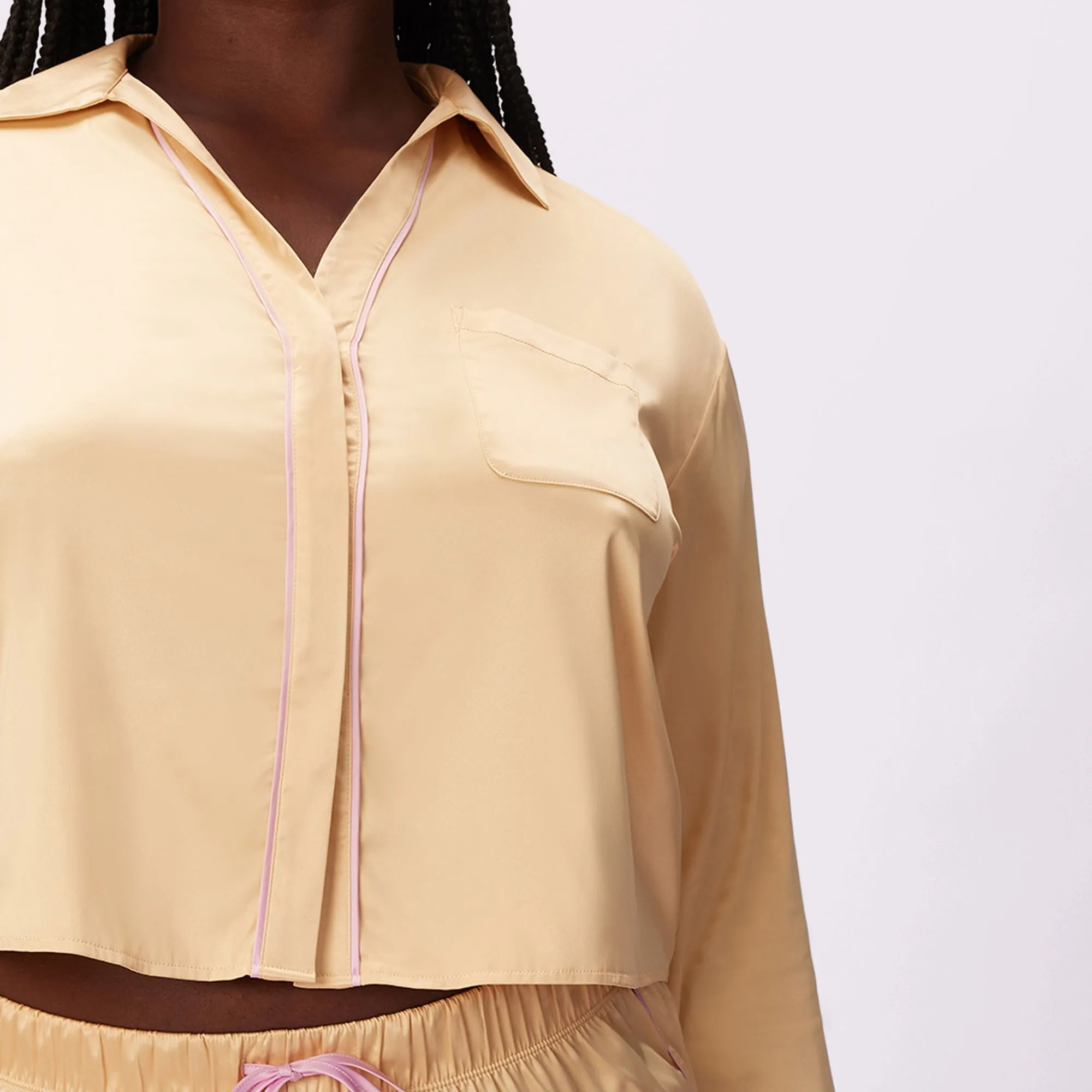 Dream Longsleeve Button Up | Luxe Satin | Archive (Bubbly) sold by Parade product image thumbnail 4