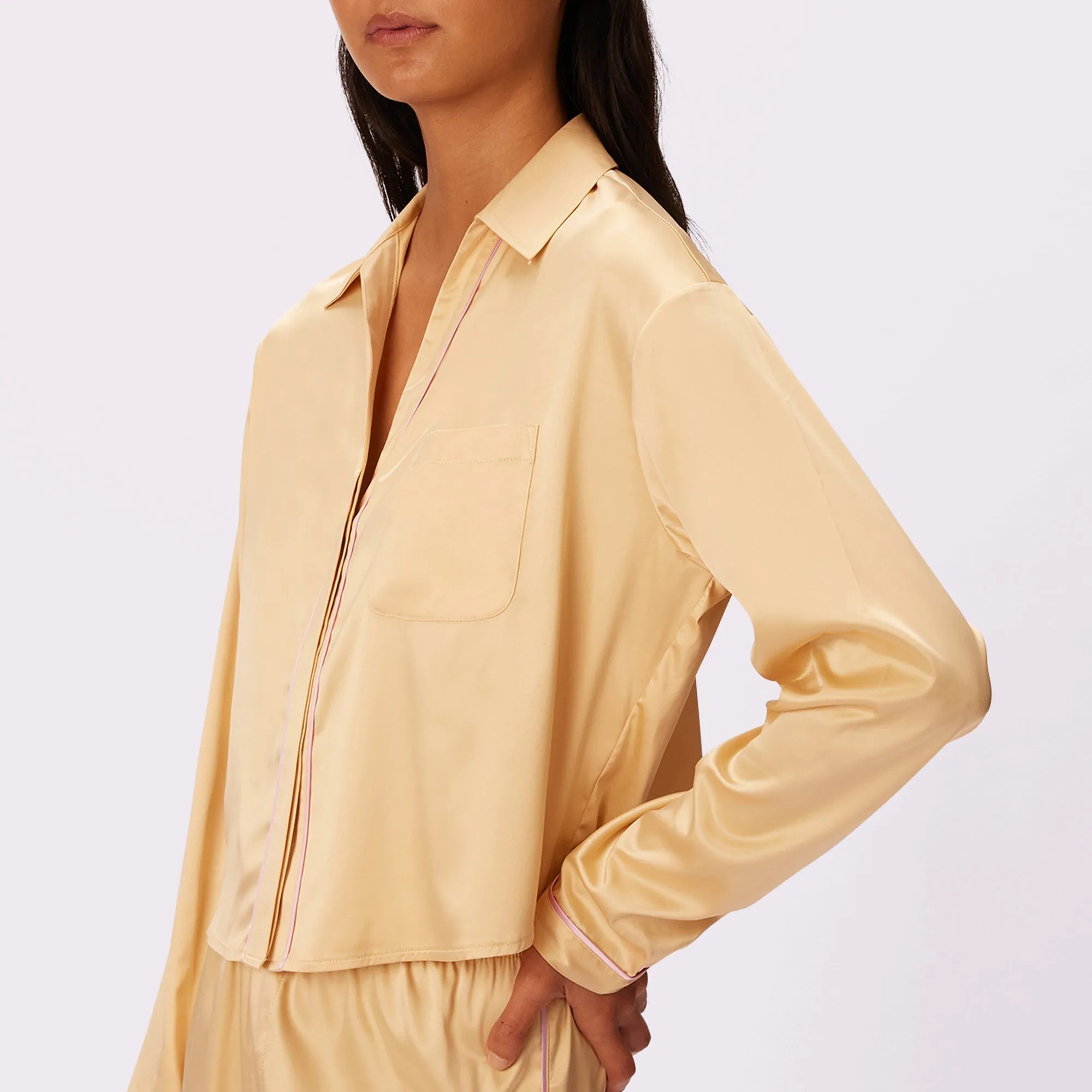 Dream Longsleeve Button Up | Luxe Satin | Archive (Bubbly) sold by Parade product image thumbnail 5