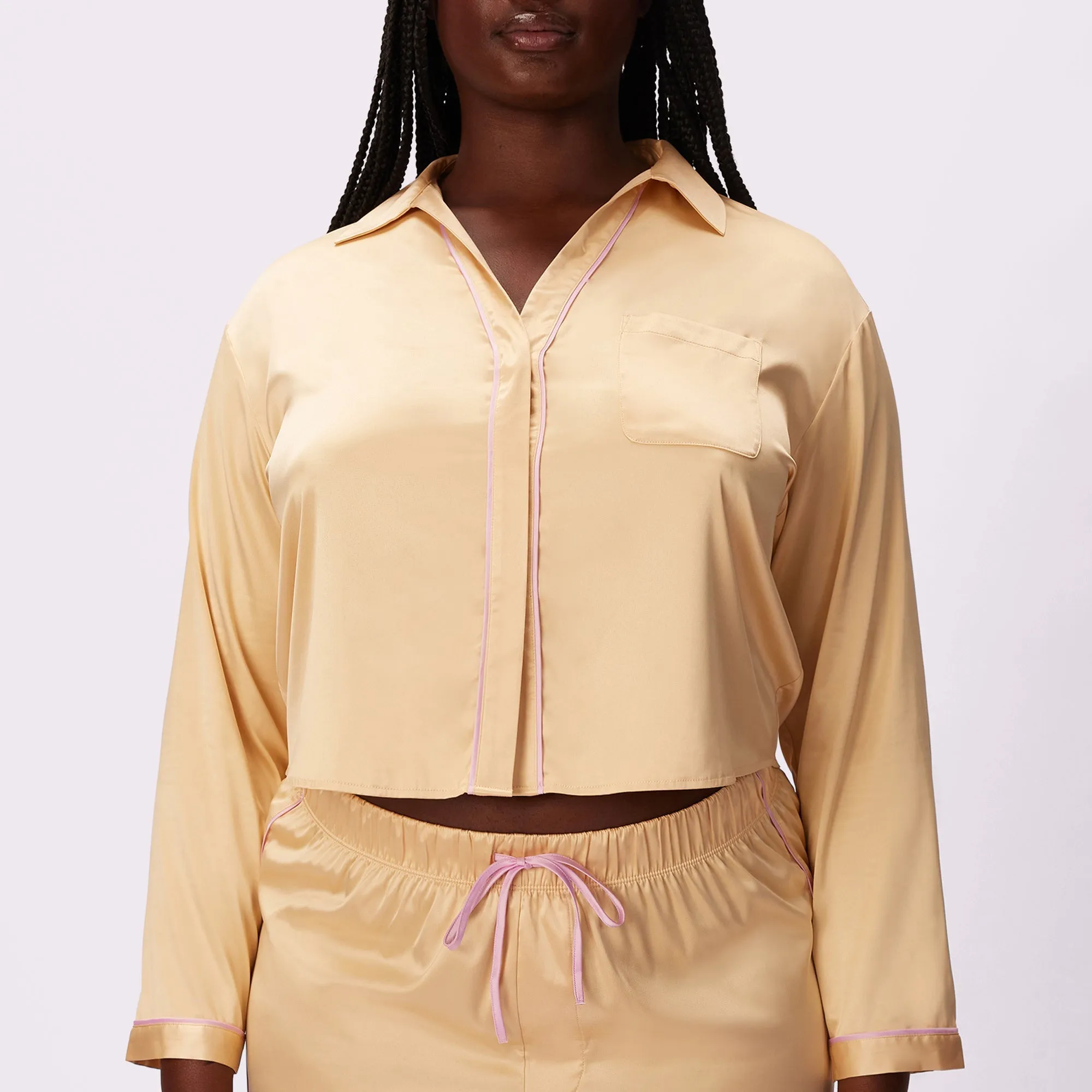 Dream Longsleeve Button Up | Luxe Satin | Archive (Bubbly) sold by Parade product image thumbnail 2