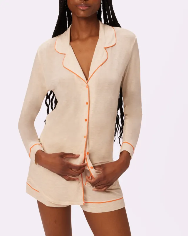 Cloud Longsleeve Button Up | SuperSoft | Archive (Creamsicle) sold by Parade