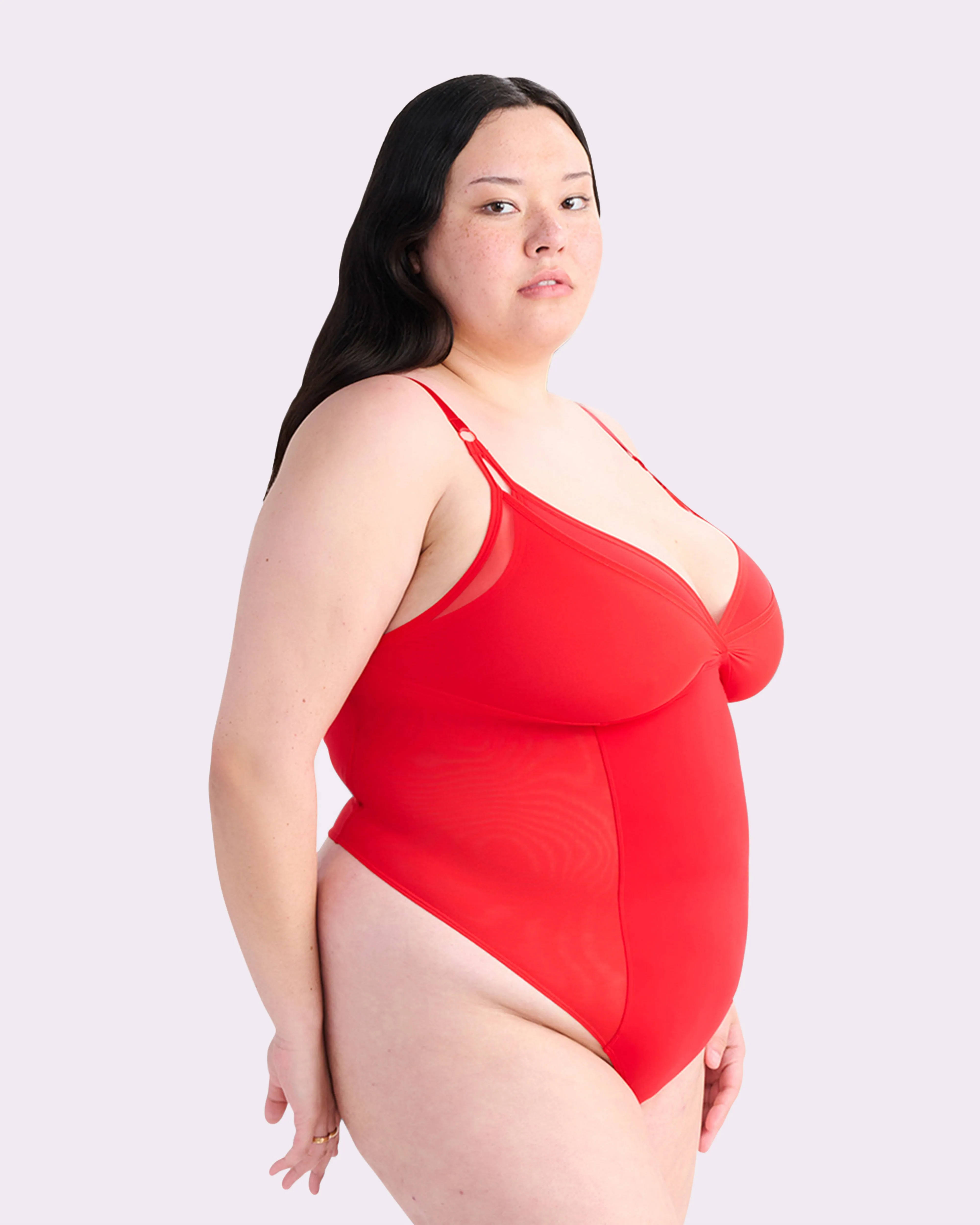 Re:Play Mixed Mesh Bodysuit | Ultra-Soft Re:Play (Balloon) sold by Parade product image thumbnail 3