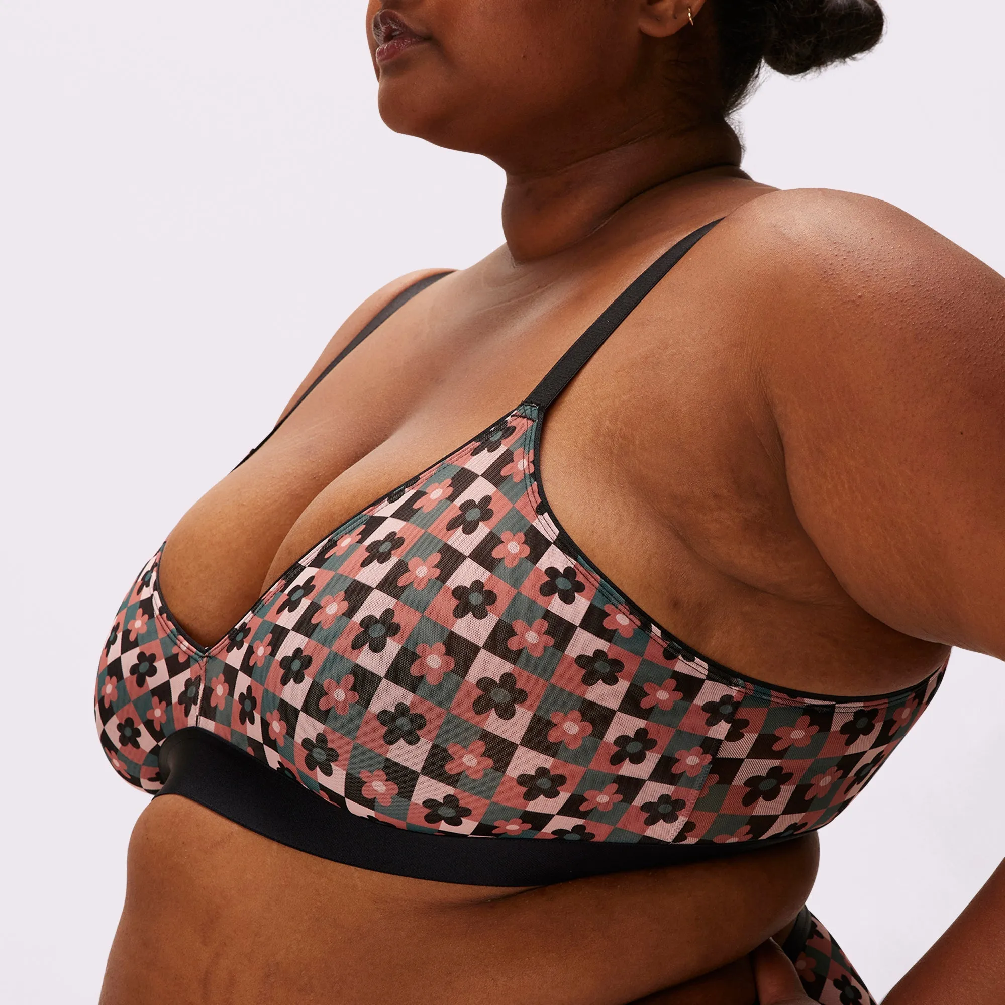 Triangle Bralette | Silky Mesh | Archive (Flower Market) sold by Parade product image thumbnail 3