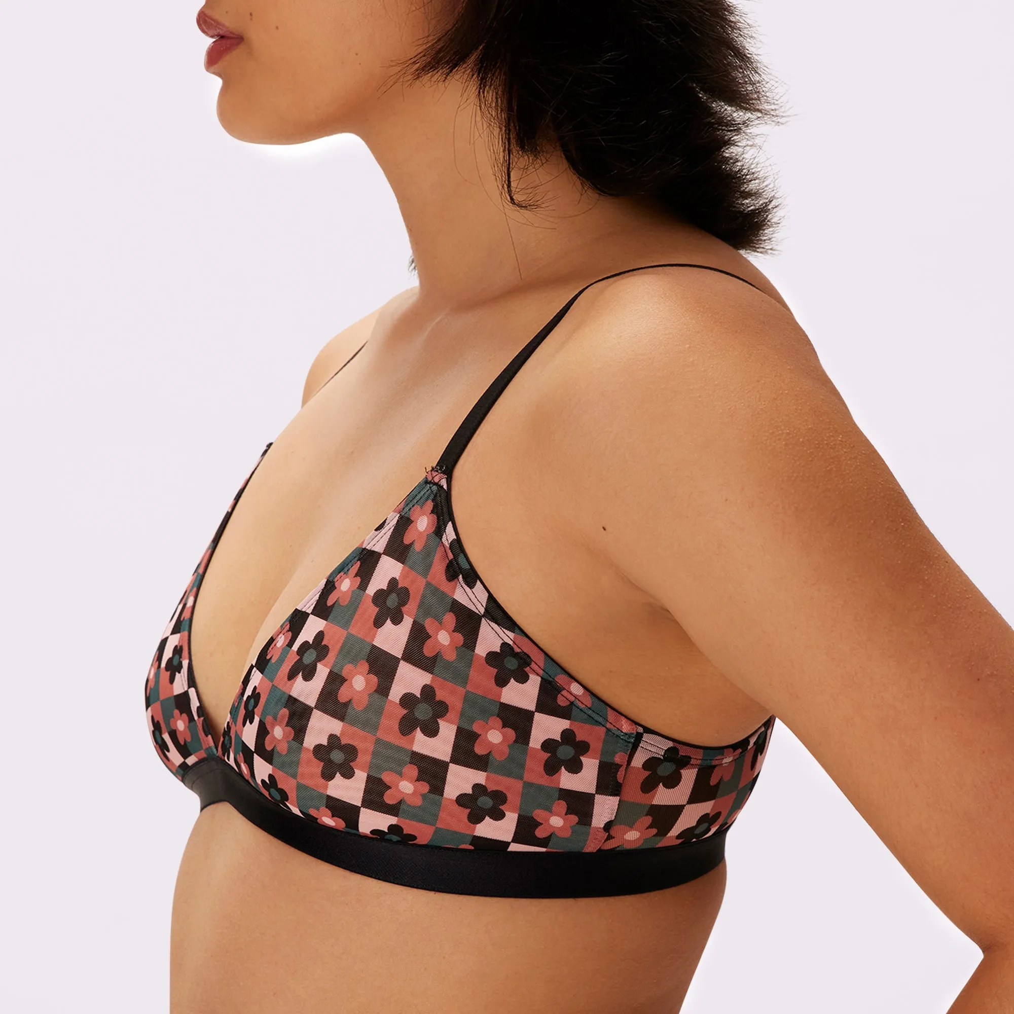 Triangle Bralette | Silky Mesh | Archive (Flower Market) sold by Parade product image thumbnail 4