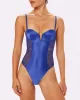 Luminous Contour Demi Bodysuit | Glow Satin | Archive (True Blue) sold by Parade