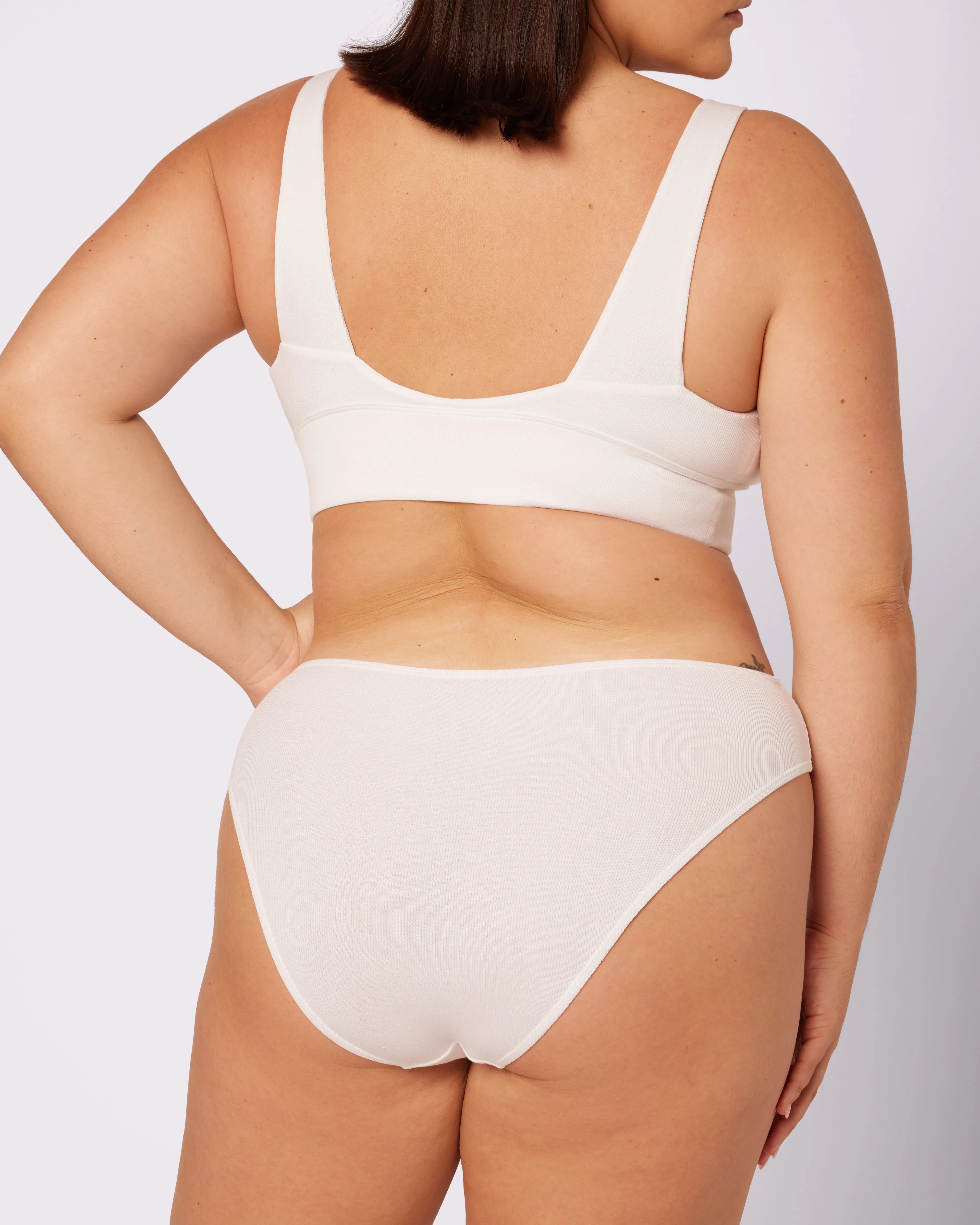 Vintage Rib Second Skin High Rise Brief | Lush Rib (Glacier) sold by Parade product image thumbnail 4