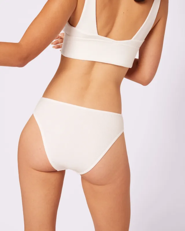 Vintage Rib Second Skin High Rise Brief | Lush Rib (Glacier) sold by Parade