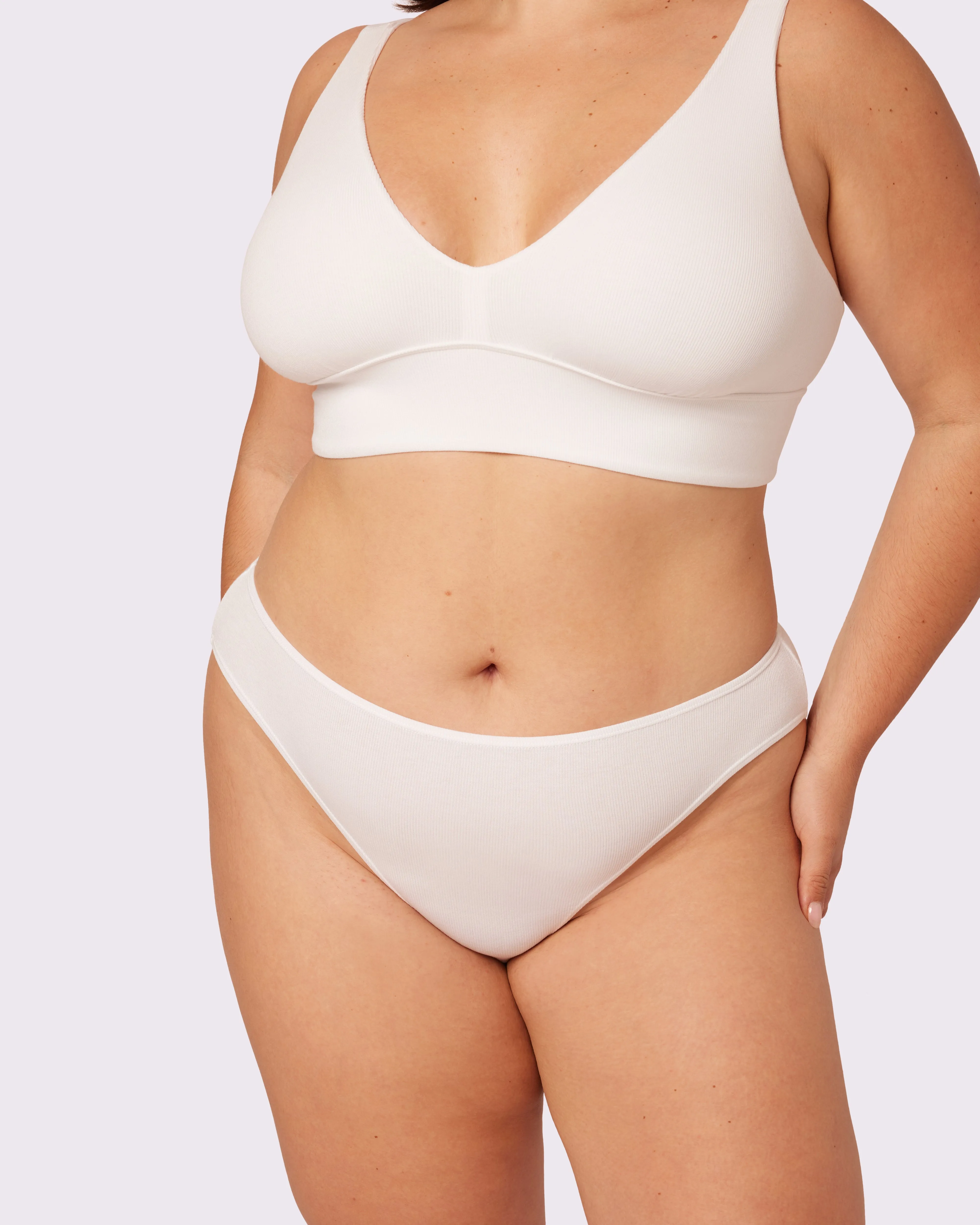 Vintage Rib Second Skin High Rise Brief | Lush Rib (Glacier) sold by Parade product image thumbnail 5