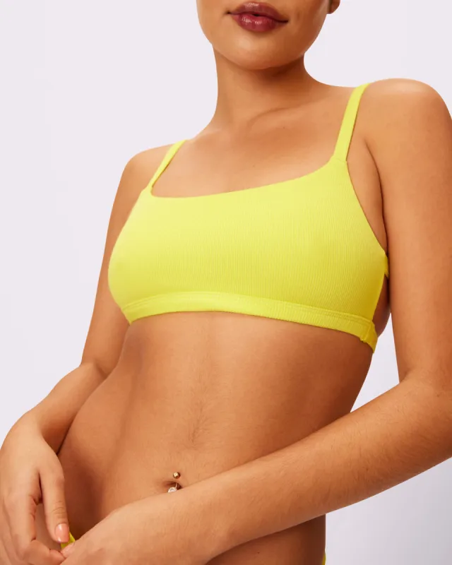 Square Scoop Bralette | Lush Rib | Archive (Margarita) sold by Parade