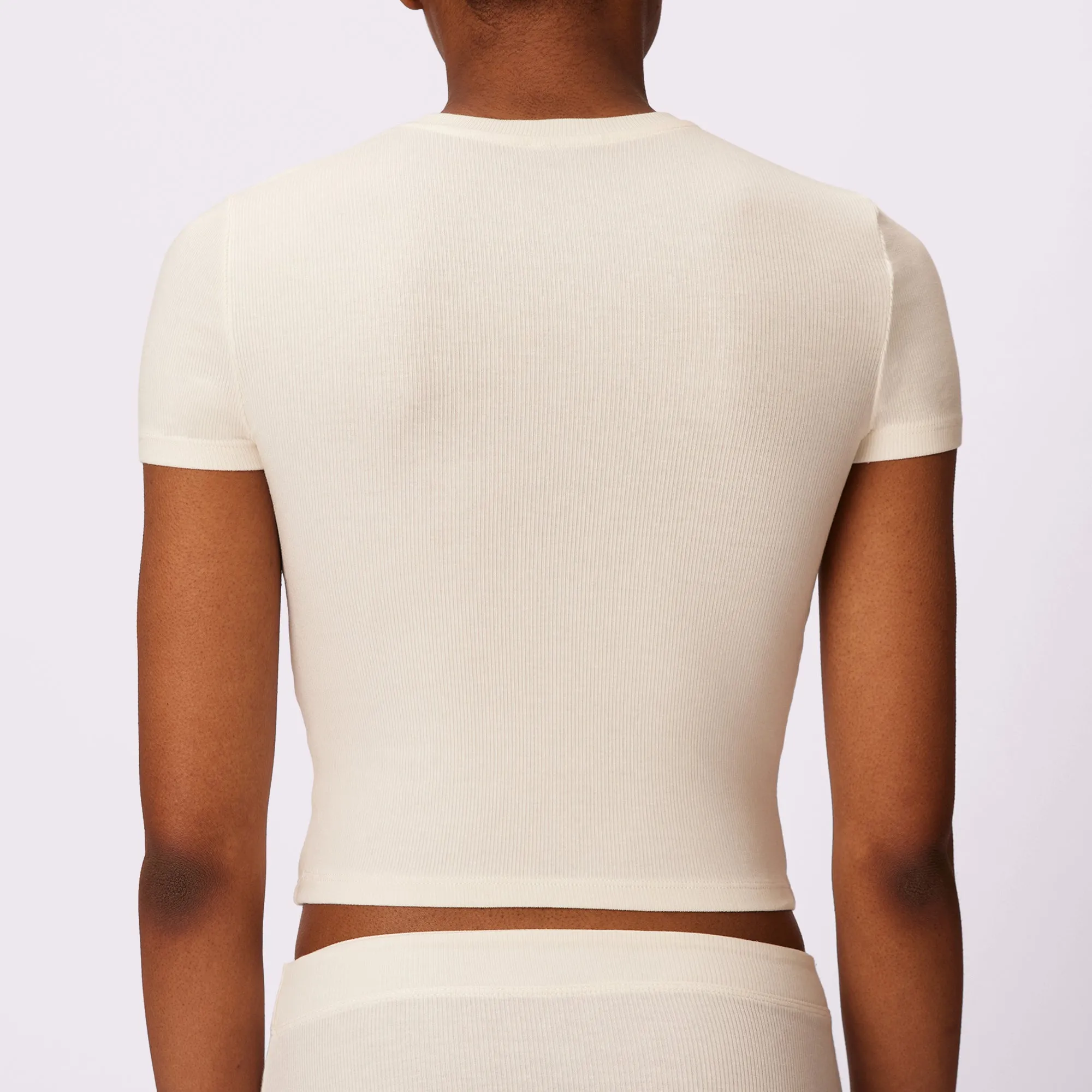 Lush Sculpt Crop Tee | Lush Rib | Archive (Cloud) sold by Parade product image thumbnail 4