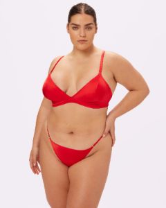 2XL Satin Shine Thong | Glow Satin | Archive ( Red Rose) sold by Parade