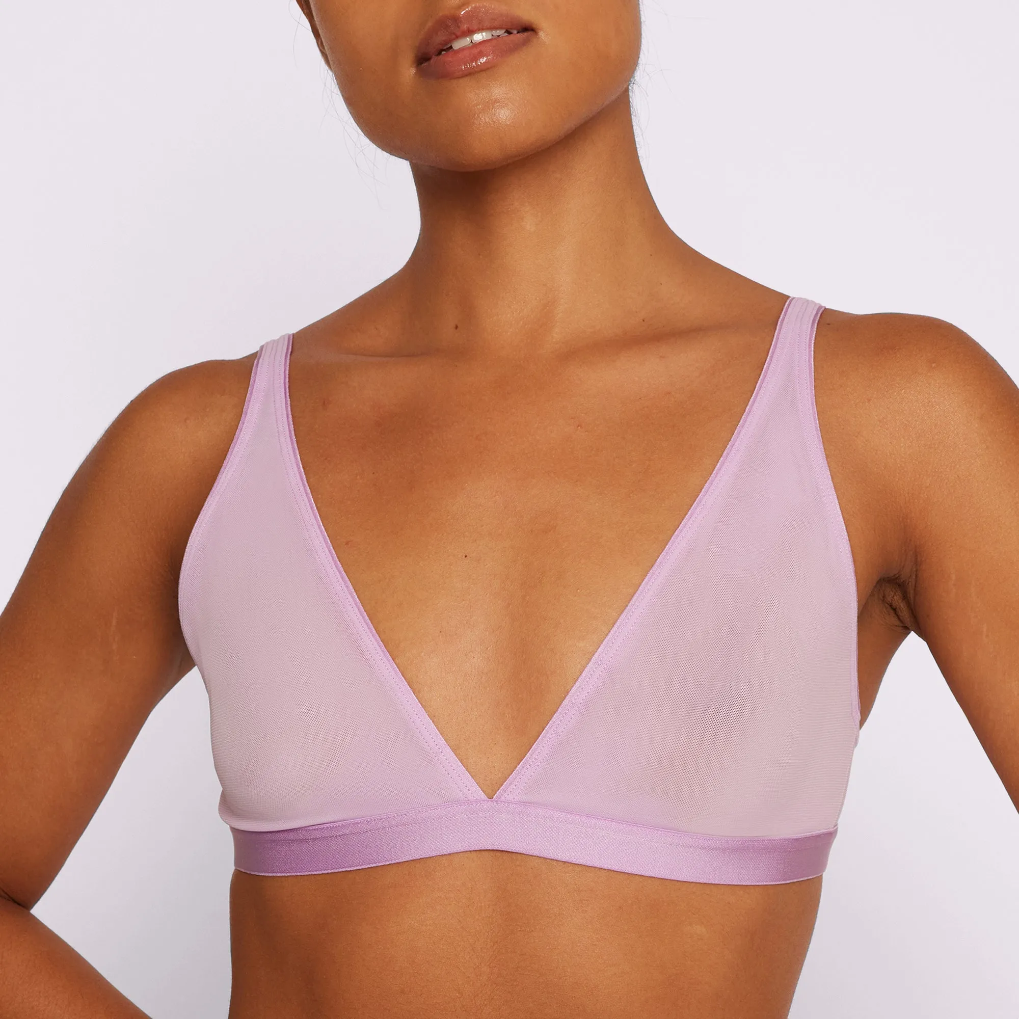 Plunge Bralette | Silky Mesh | Archive (Gumdrop) sold by Parade