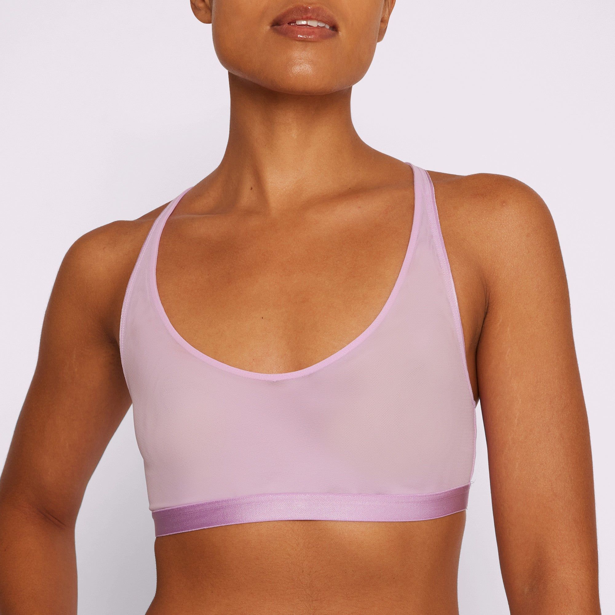 Racerback Scoop Bralette | Silky Mesh | Archive (Gumdrop) sold by Parade